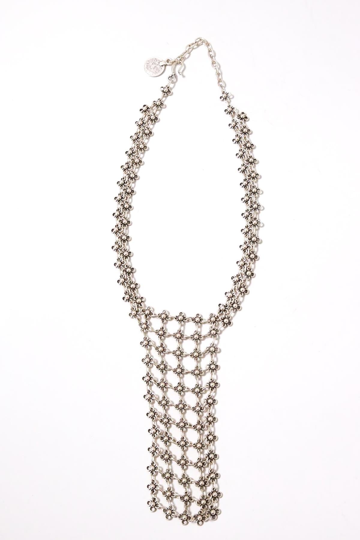 Desen Detaylı Gümüş Kaplama Kolye - Şaman Butik Desen Detaylı Gümüş Kaplama Kolye