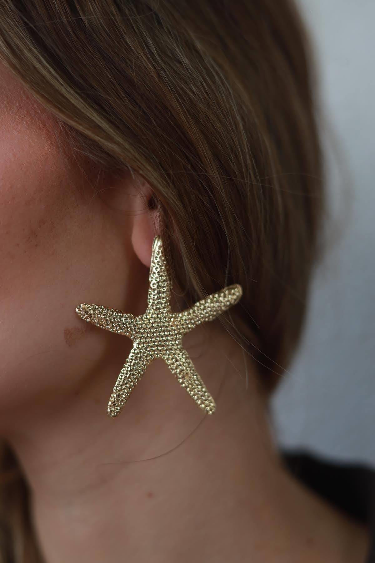 Gold Plated Starfish Earrings