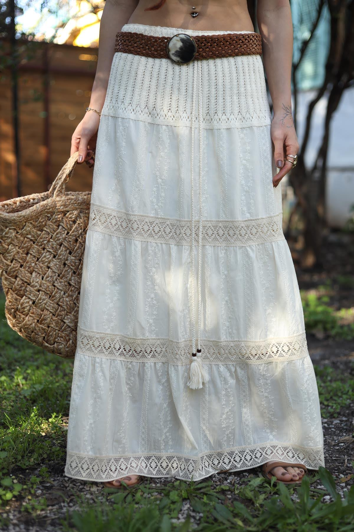 Cream Color Authentic Skirt