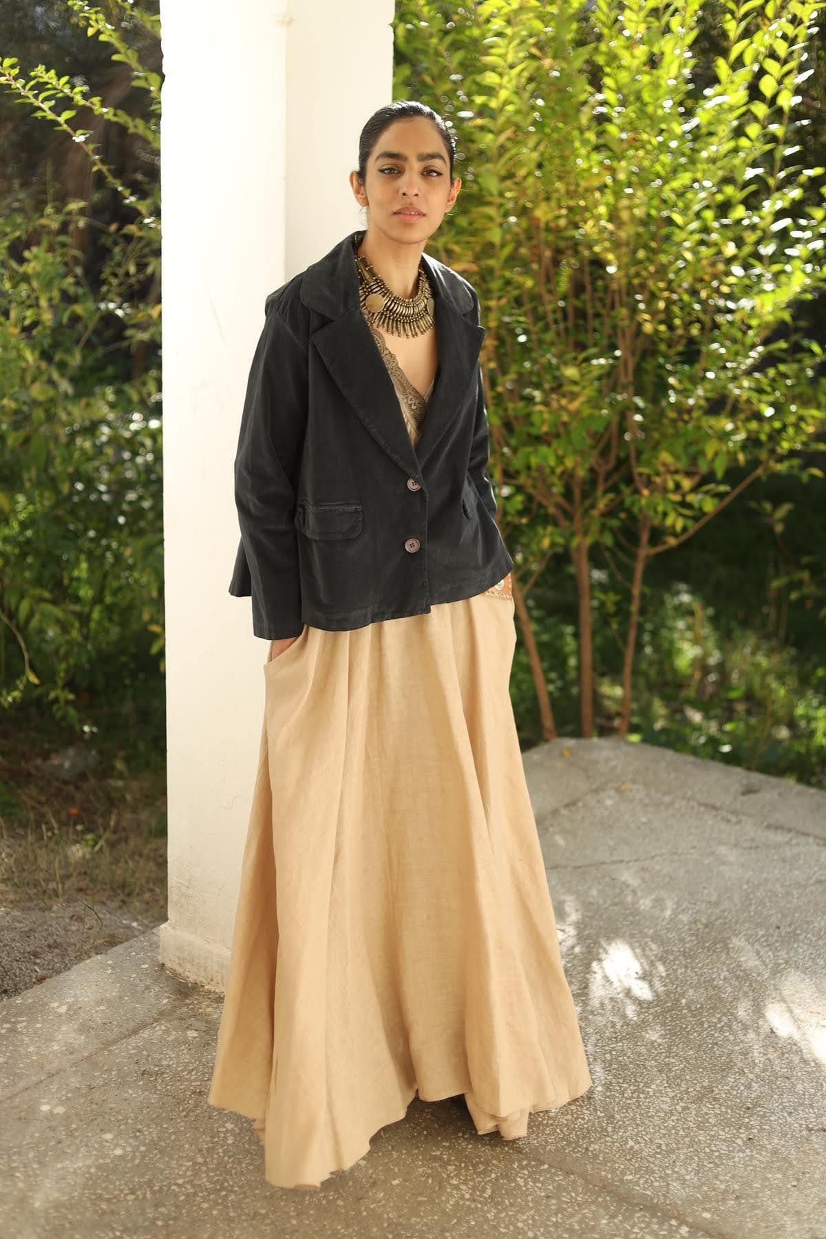 Antrasit Kadife Blazer Ceket
