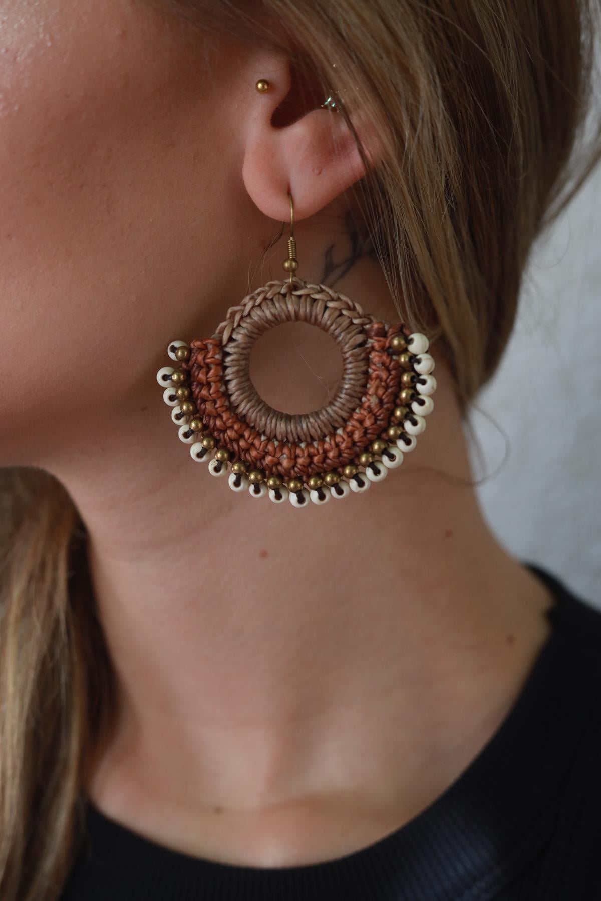 Knitted Design Earrings