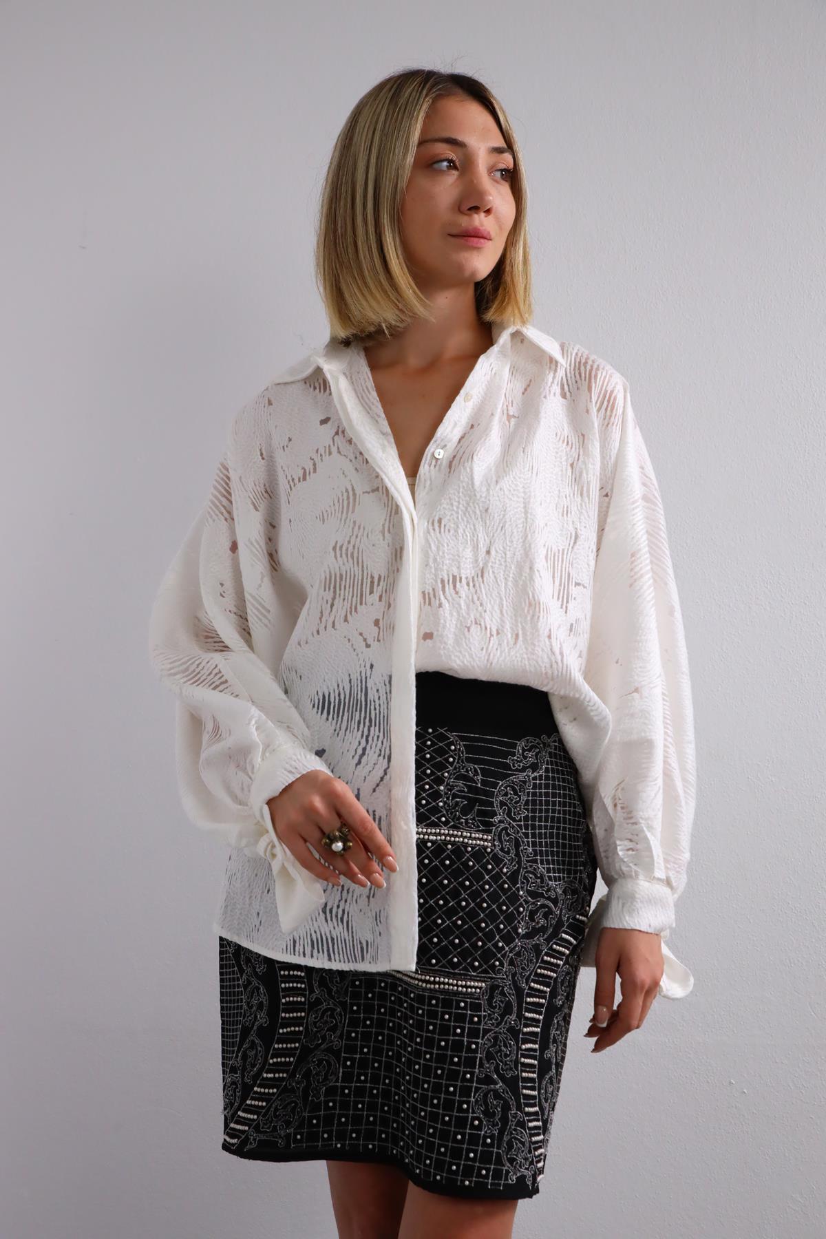 Siyah İşlemeli Bohem Etek - Şaman Butik Siyah İşlemeli Bohem Etek