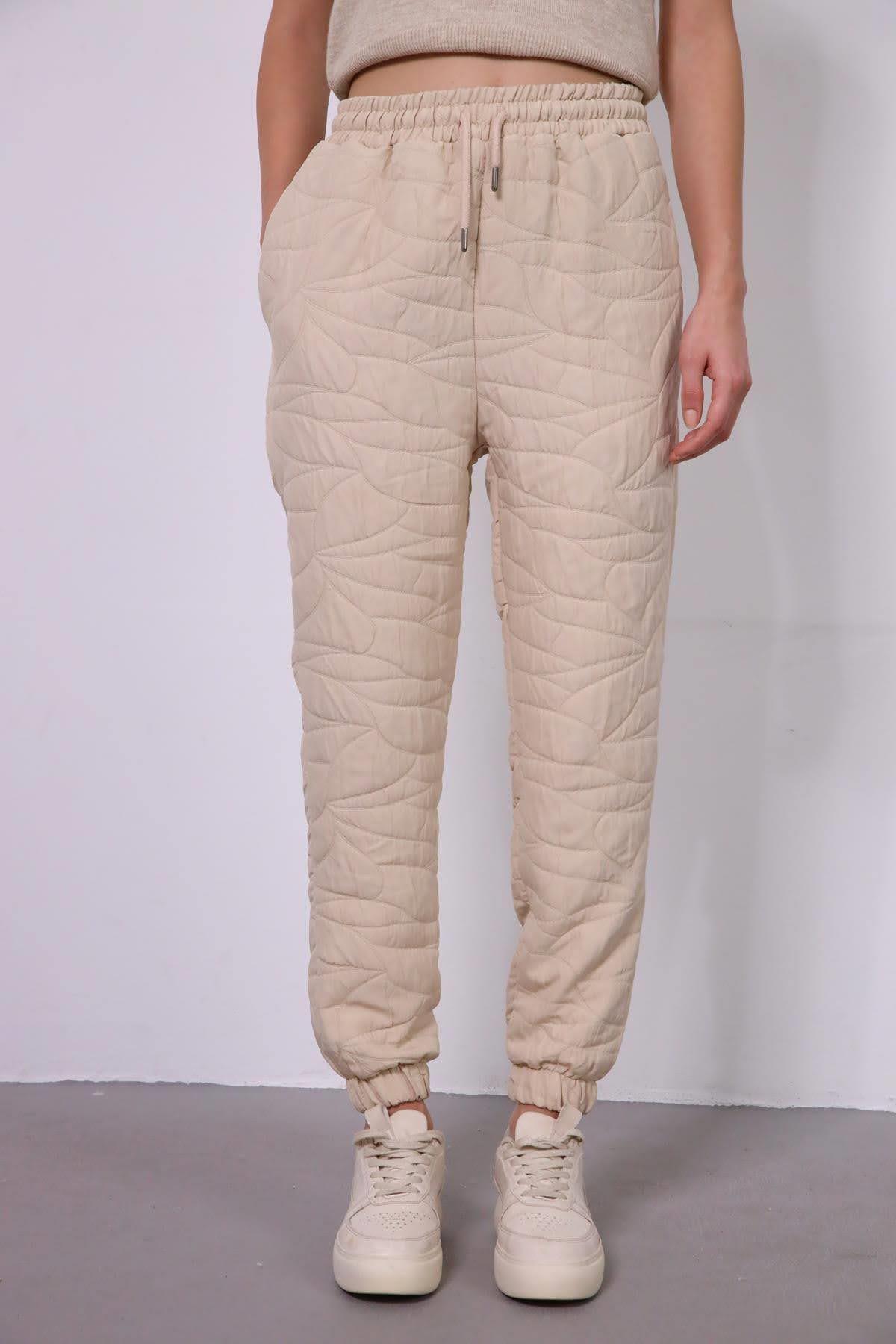 Cream Elastic Cuff Pants Cream Elastic Cuff Pants