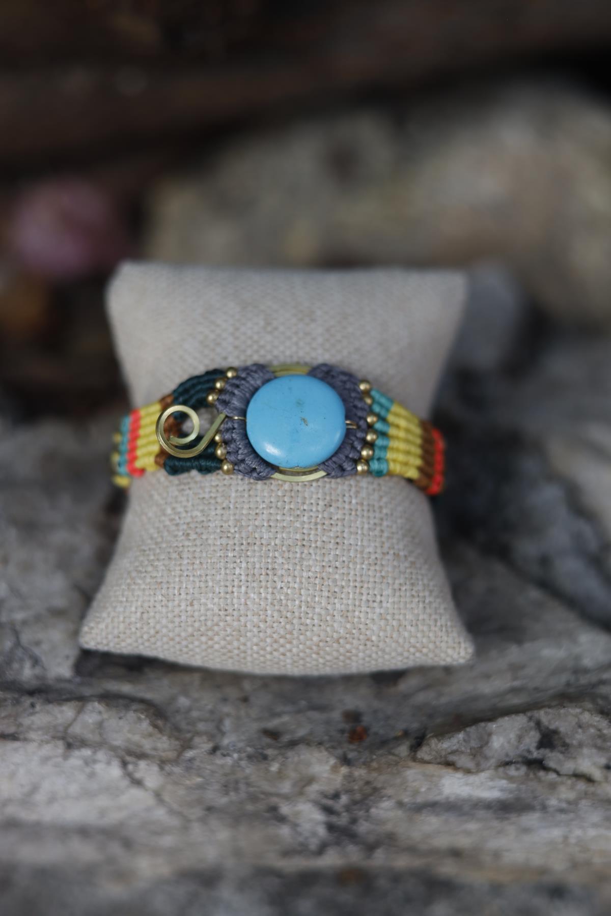 Turquoise Natural Stone Design Bracelet