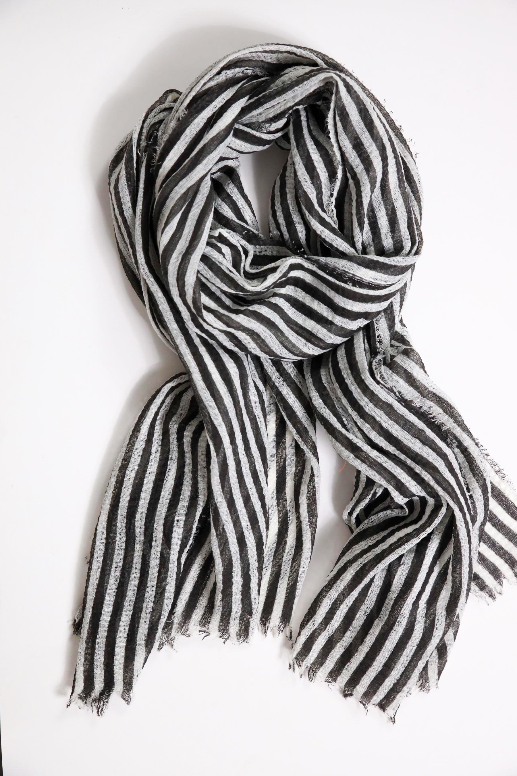 Antrasit Şeritli Şal - Şaman Butik Antrasit Şeritli Şal