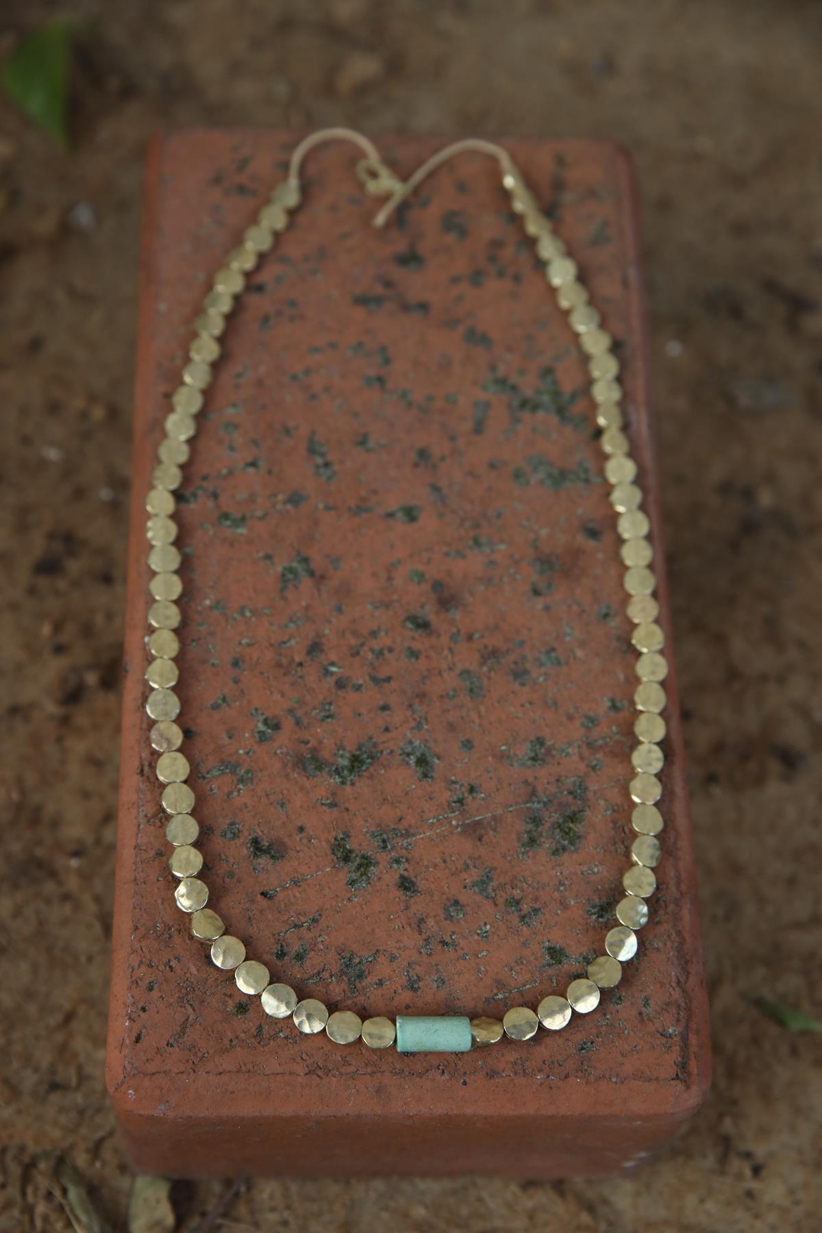 Mercimek Tasarım Bronz El Yapımı Kolye