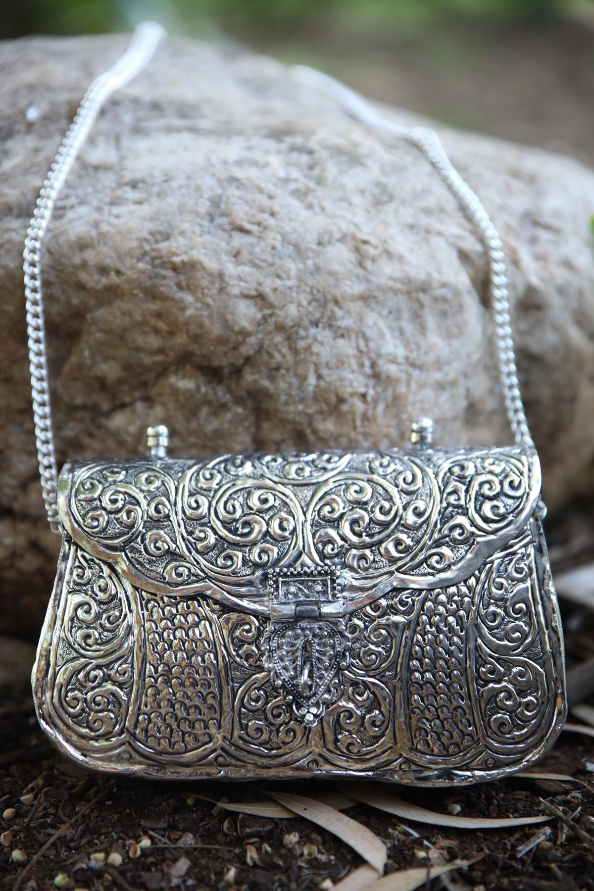Silver Color Design Bag