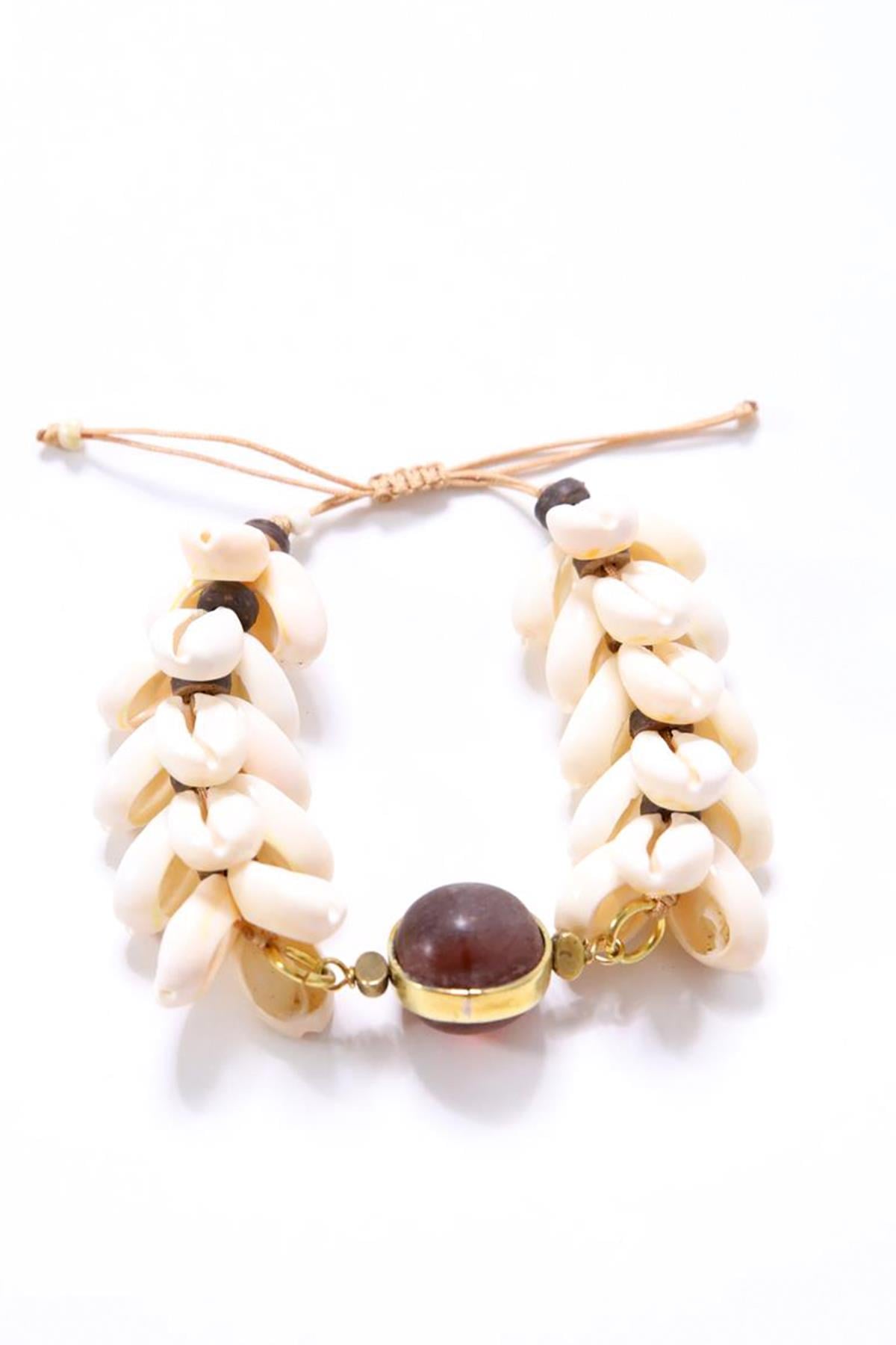 El Yapımı Deniz Kabuklu Tasarım Bileklik - Şaman Butik El Yapımı Deniz Kabuklu Tasarım Bileklik