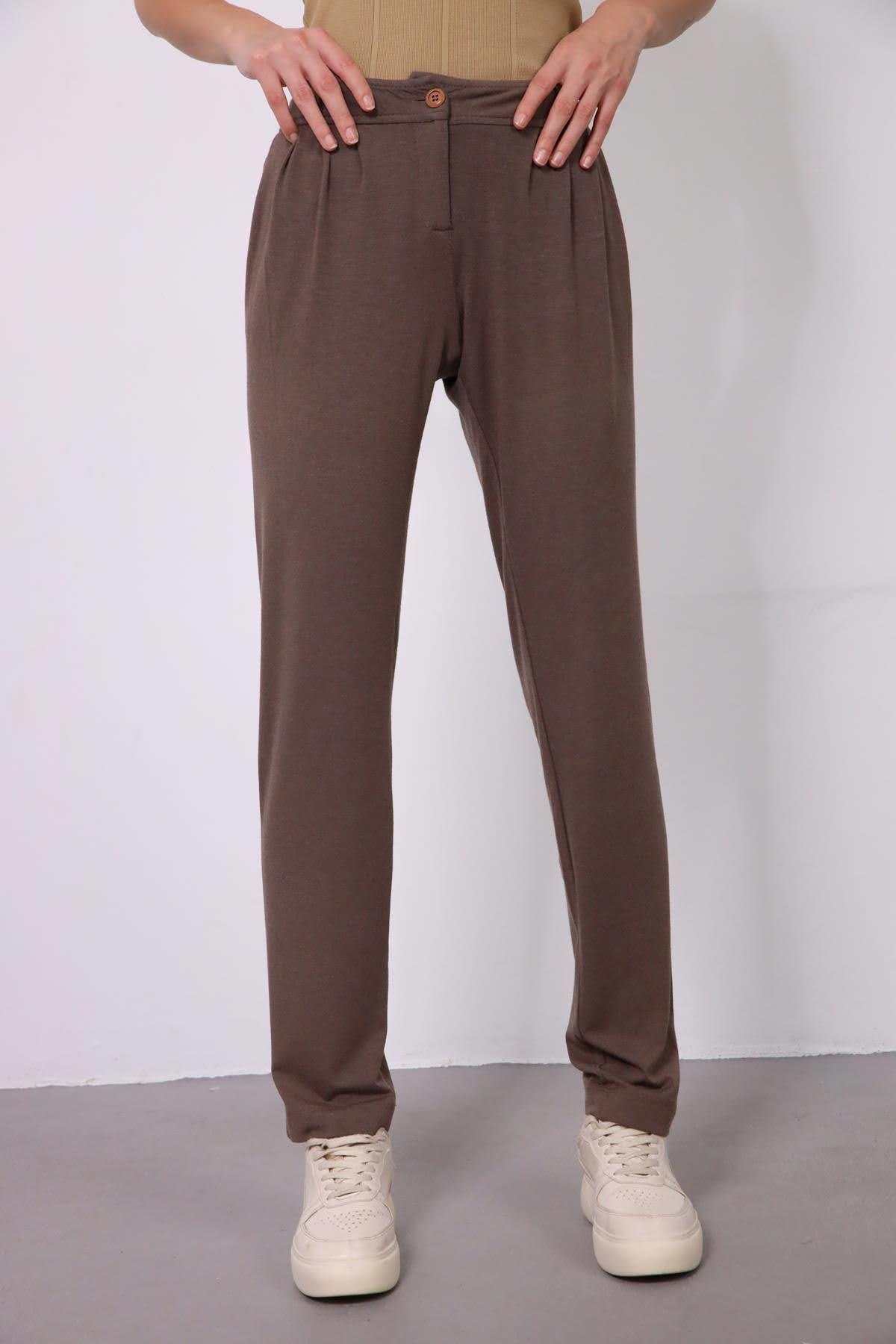  Vizon Pile Detay Rahat Pantolon