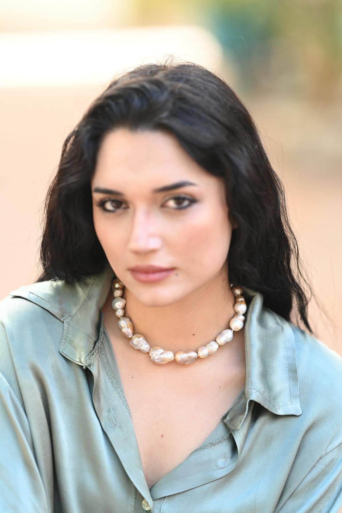 El Yapımı Barok İnci Kolye