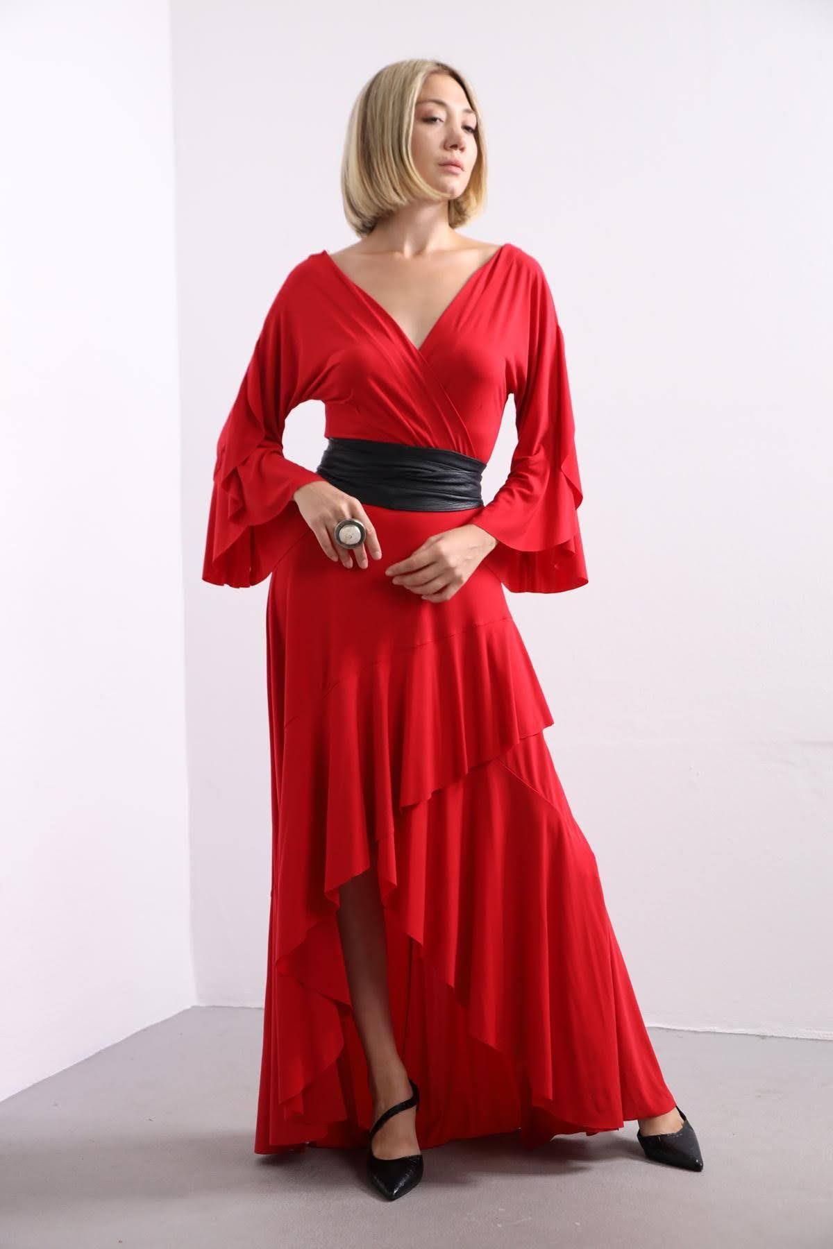 Double ruffle hem dress outlet