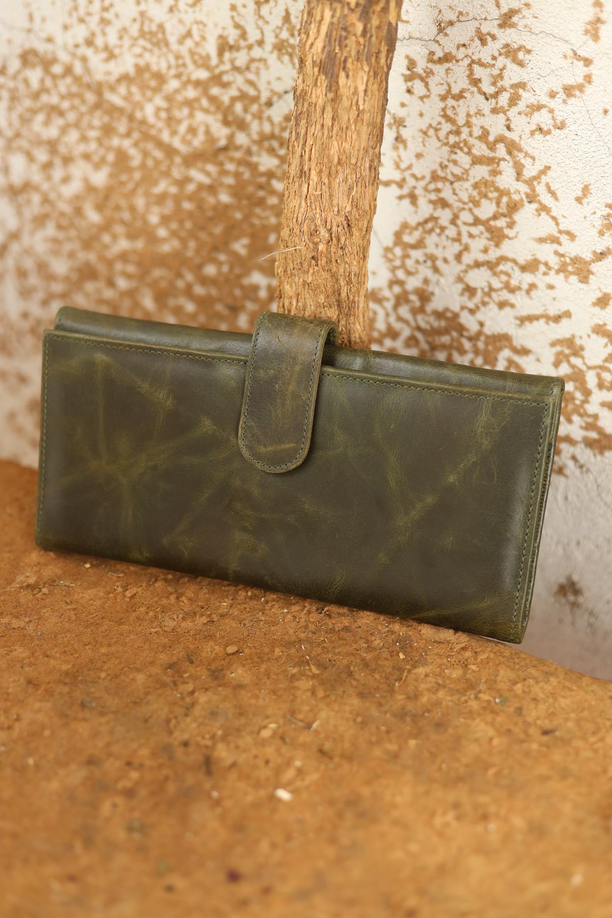 Khaki Leather Wallet