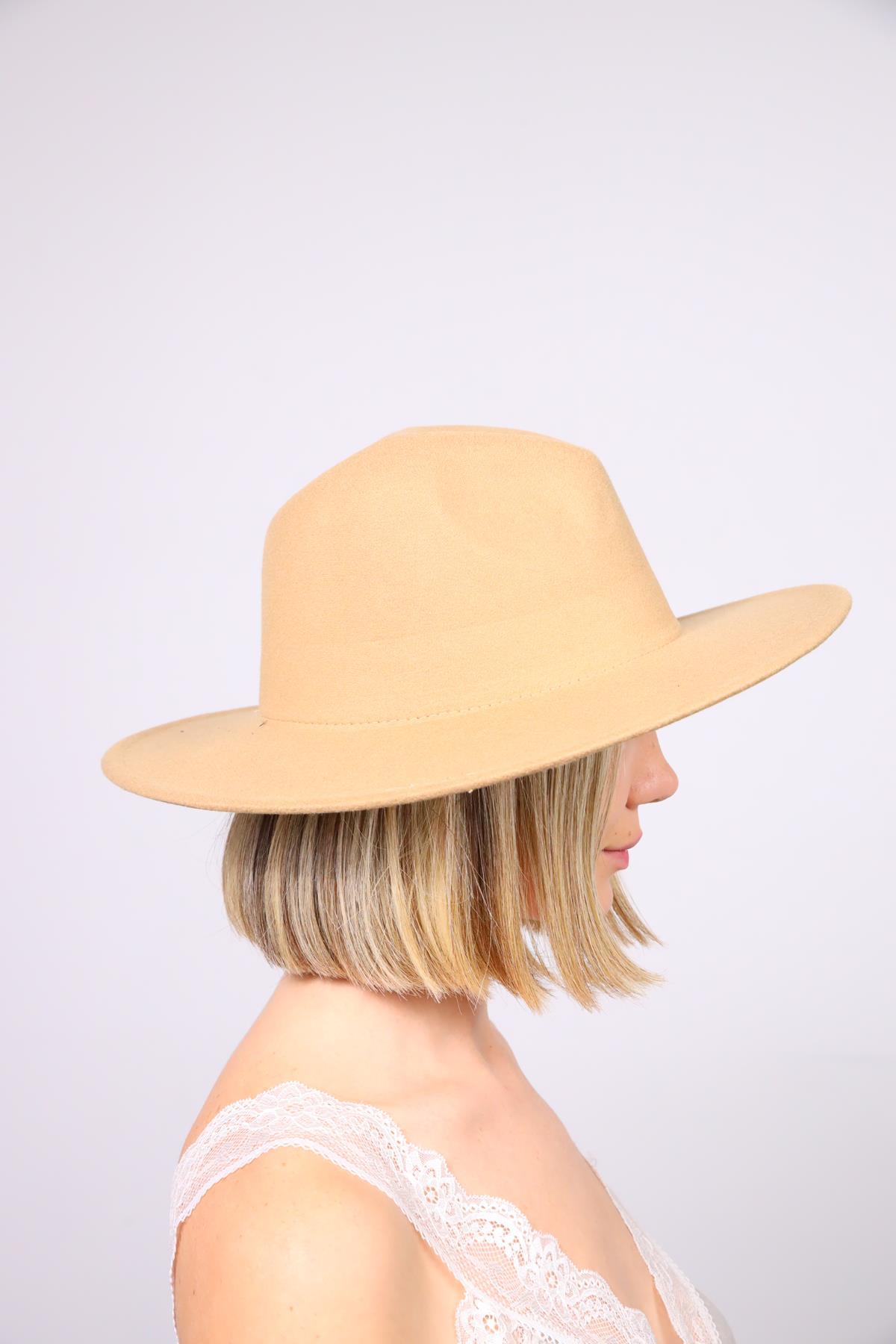  Sütlü Kahverengi Fötr Şapka