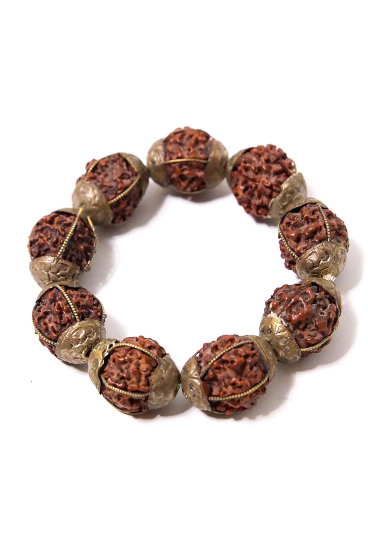 Rudraksha Çekirdekli El Yapımı Tasarım Bileklik - Şaman Butik Rudraksha Çekirdekli El Yapımı Tasarım Bileklik