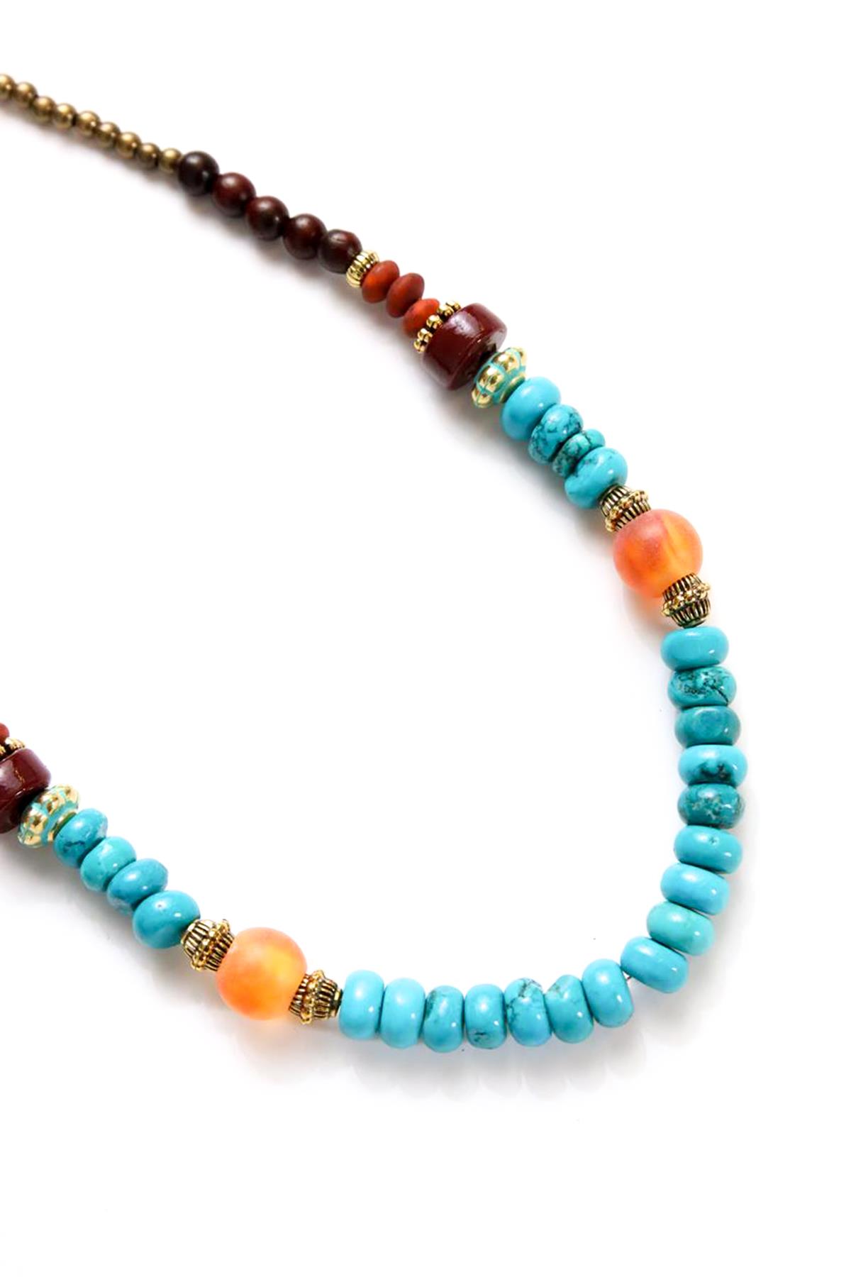 Turkuaz Taş Detaylı Kolye - Şaman Butik Turkuaz Taş Detaylı Kolye