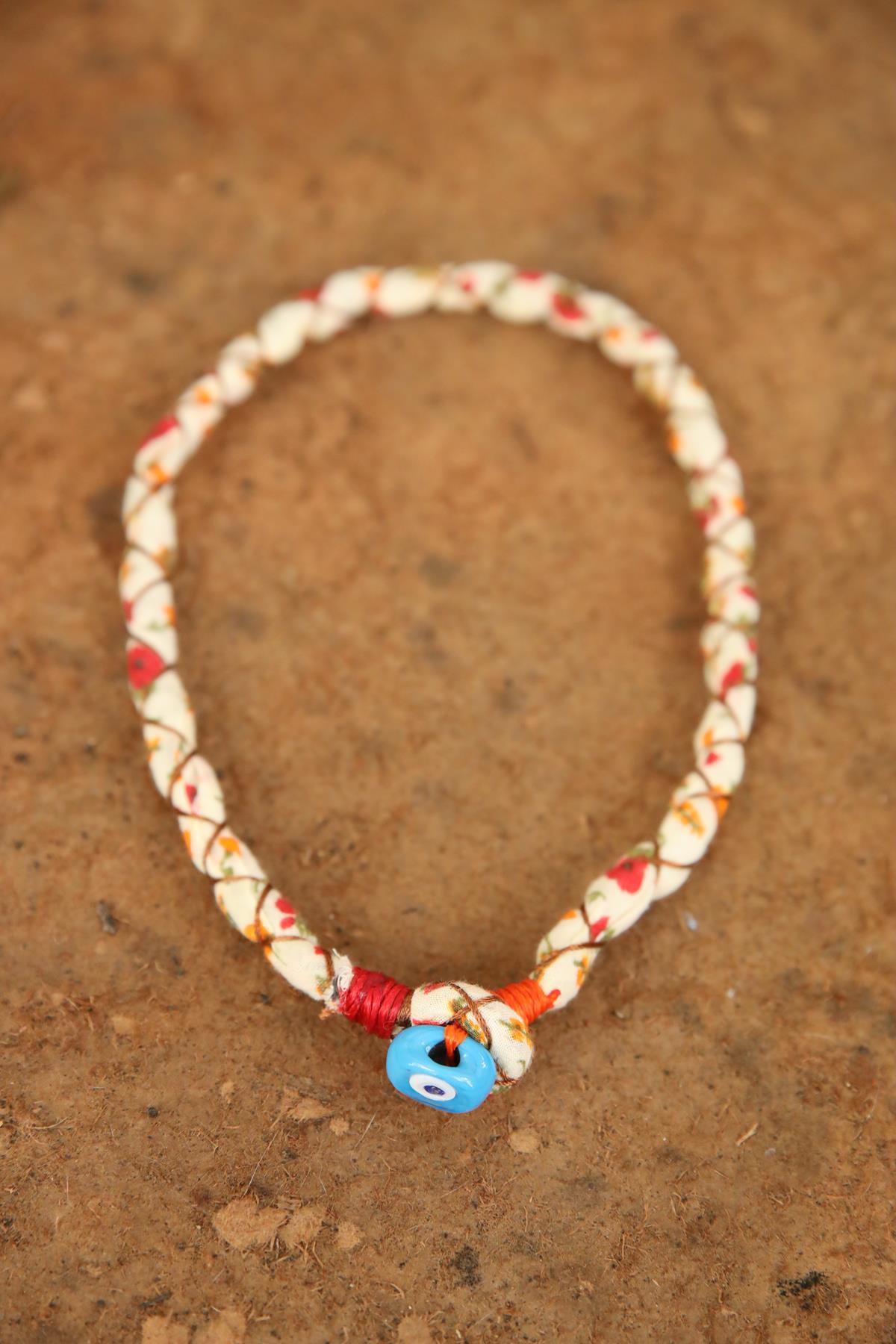 Renkli Nazar Boncuğu Detaylı Tasarım Kolye