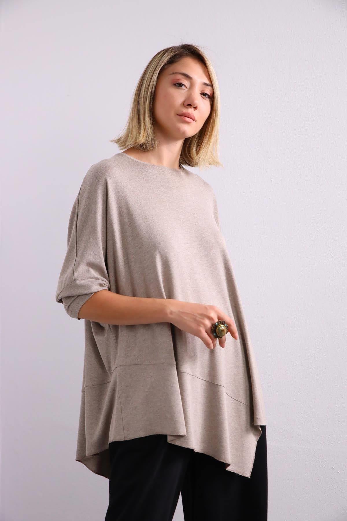 Vizon Altı Parçalı Bluz - Şaman Butik - Bohem Giyim ve Aksesuar | Kadın & Erkek Vizon Altı Parçalı Bluz