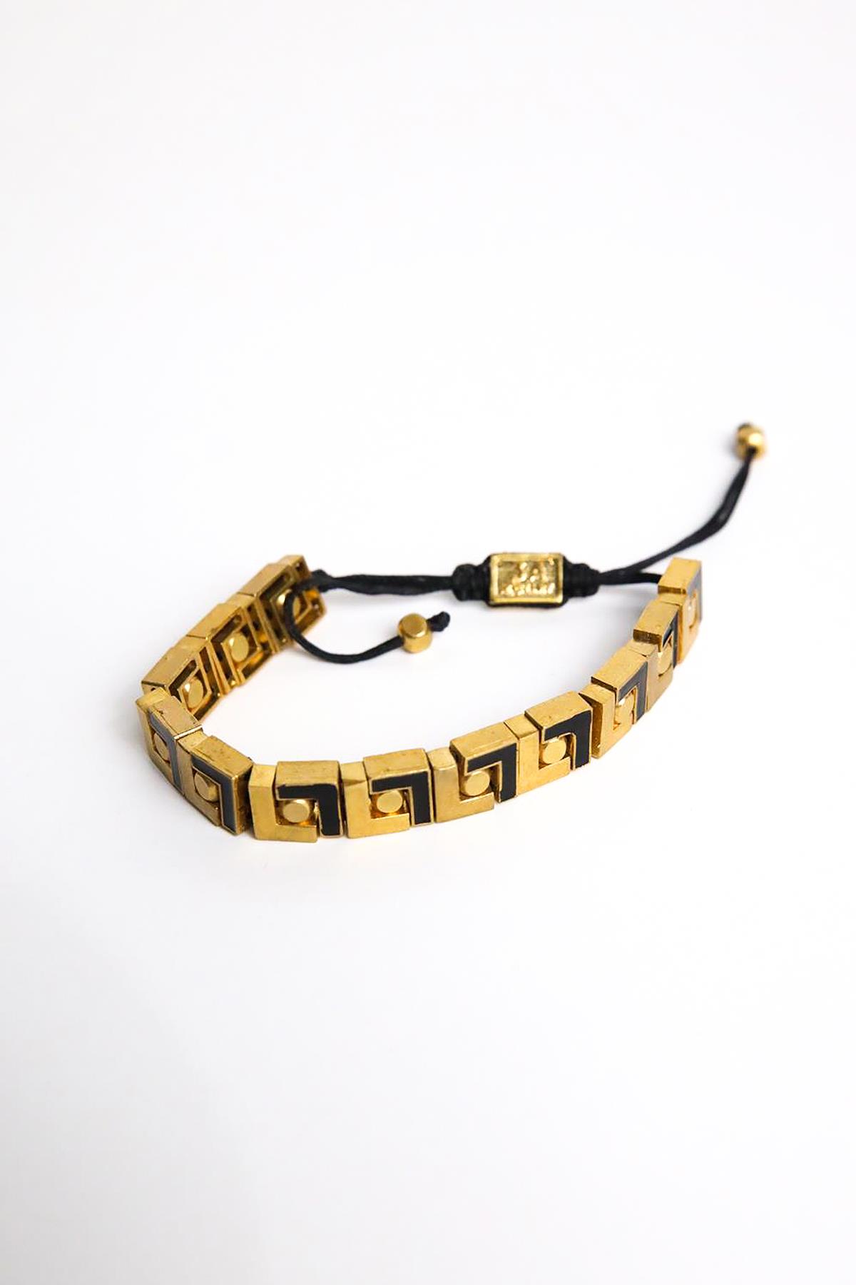  Siyah Alloy Tasarım Ayarlanabilir Bileklik