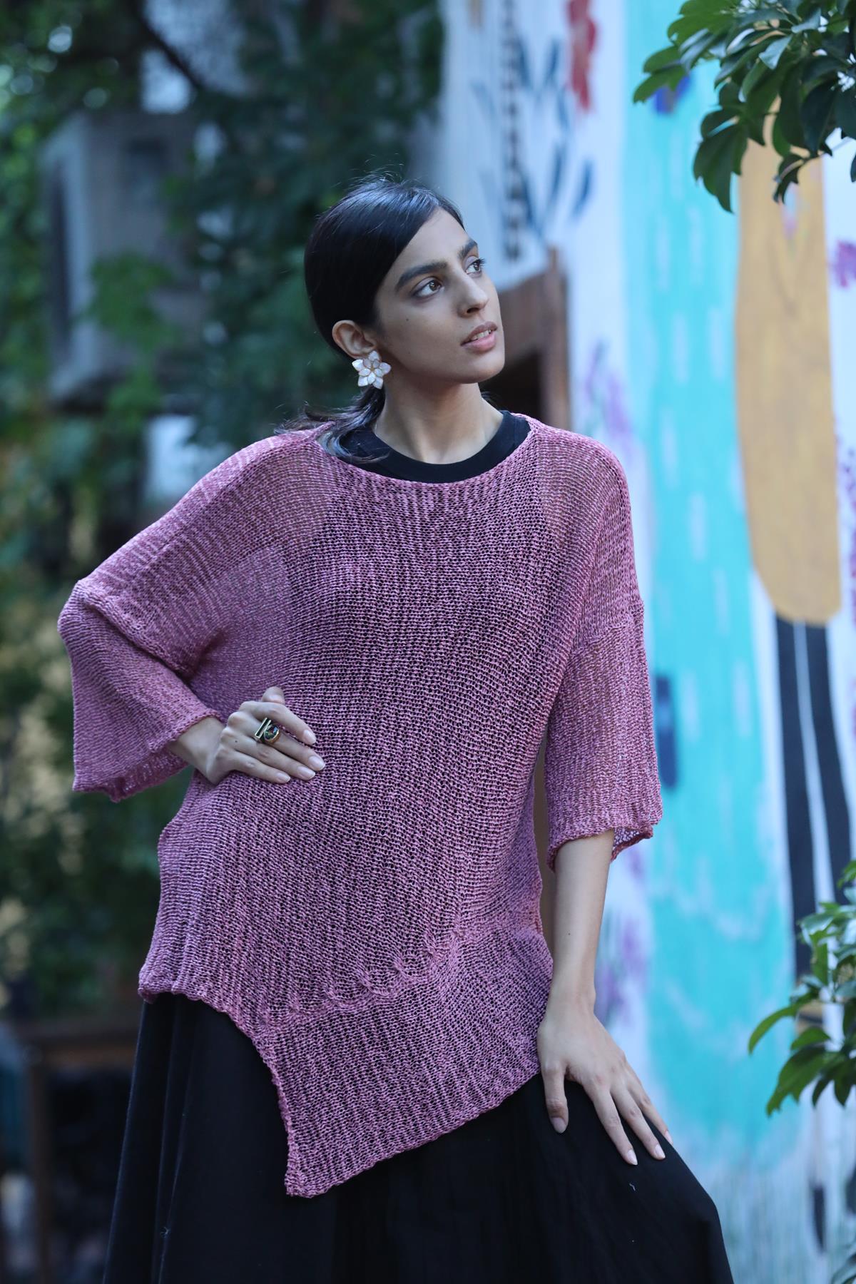 Gül Kurusu Altı Parçalı Merserize Bluz