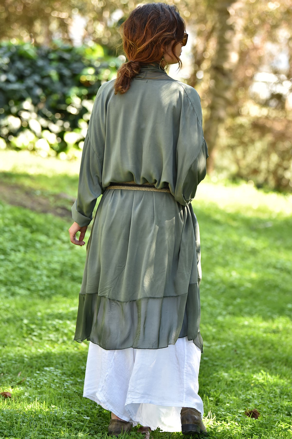 Haki İpek Yaka Judith Tunik · 4