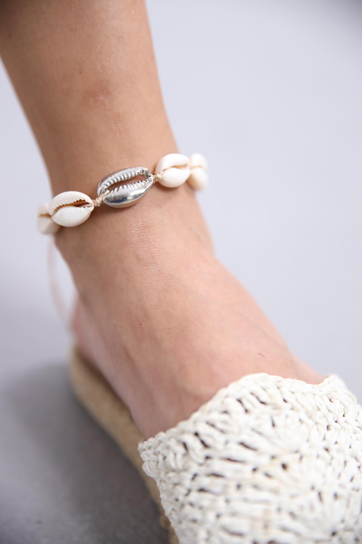 Deniz Kabuklu Tasarım Halhal - Şaman Butik Deniz Kabuklu Tasarım Halhal