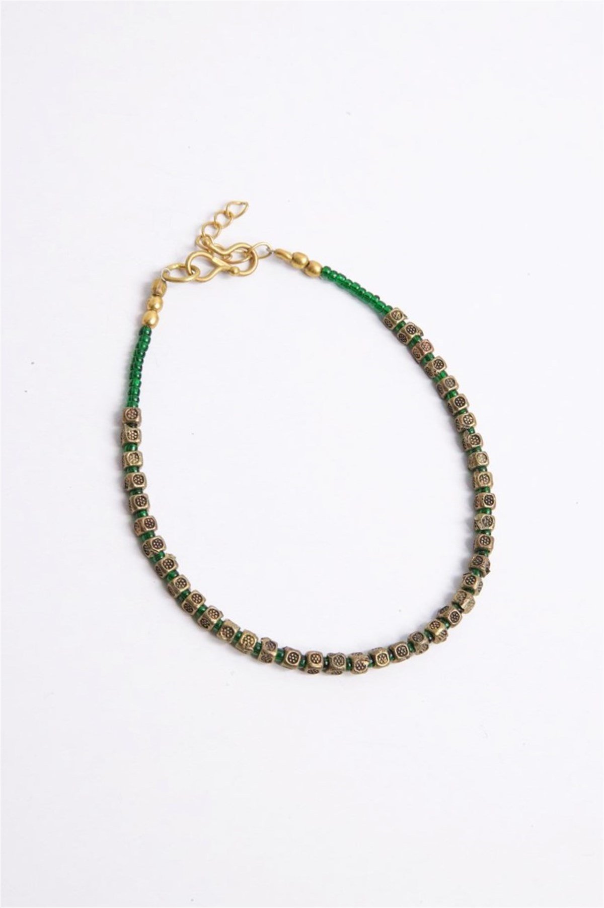  Doğal Taşlı Küp Bronz Parça Detaylı Tasarım Halhal