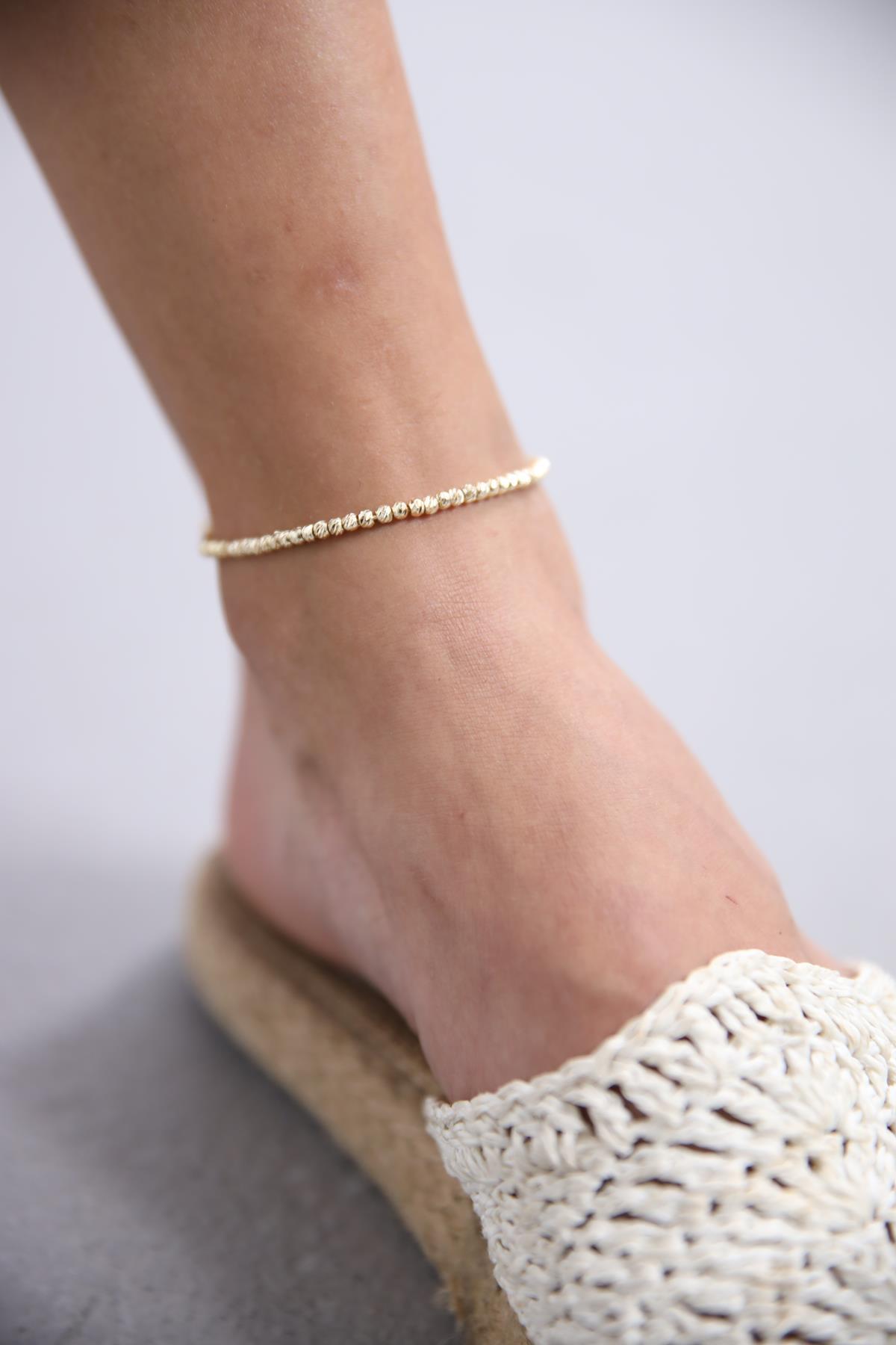 Kaplama Boncuk Tasarım Halhal - Şaman Butik Kaplama Boncuk Tasarım Halhal