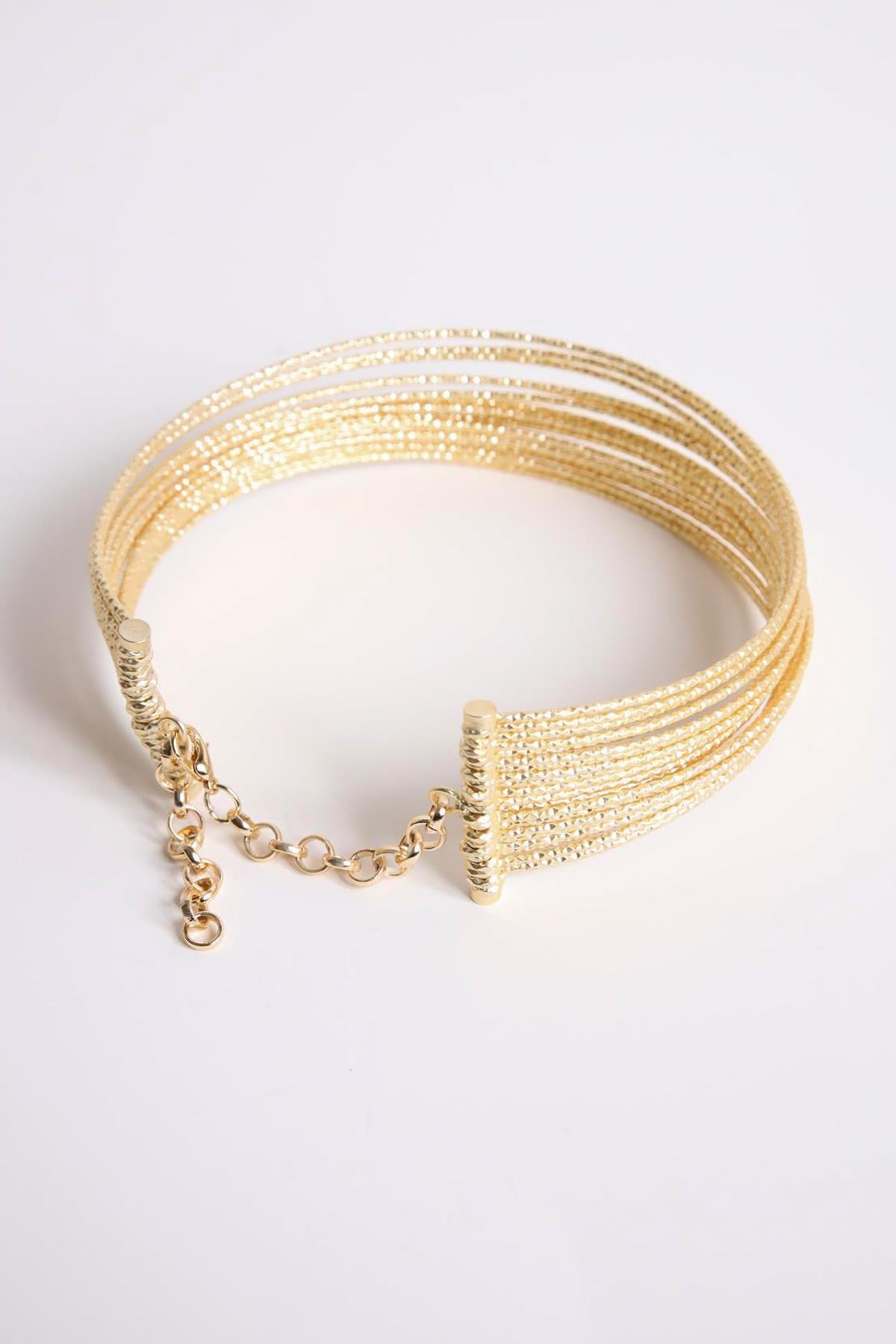Gold Renk Tasma Kolye - Şaman Butik Gold Renk Tasma Kolye