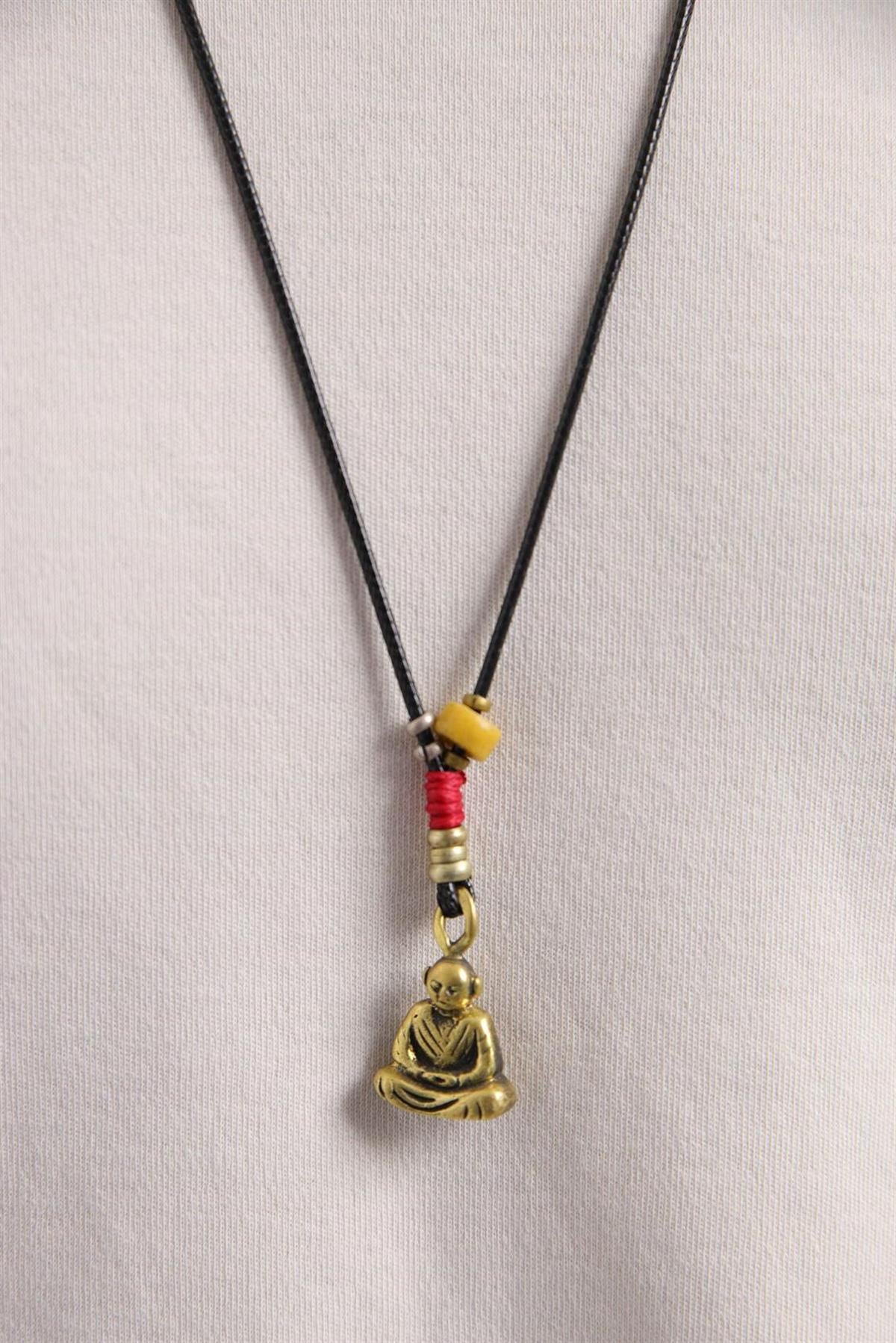  Bronz Buddha Detaylı Ayarlanabilir Tasarım Kolye