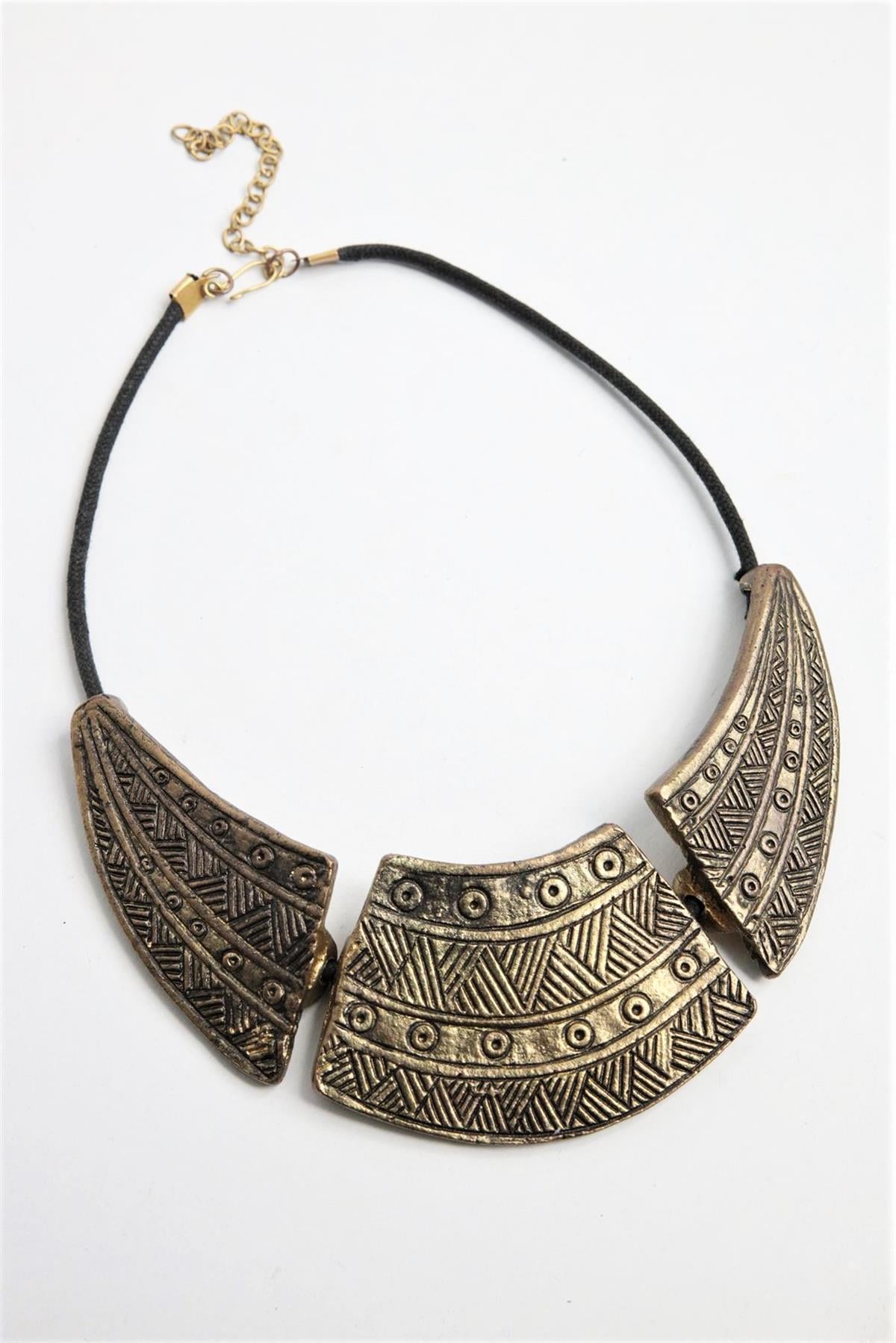  Bronz Parçalı Anik Tasarım Kolye