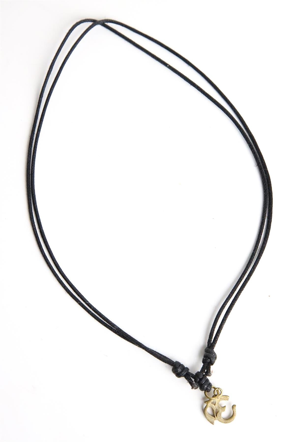 Bronz Parçalı Tasarım Siyah Kolye - Şaman Butik Bronz Parçalı Tasarım Siyah Kolye