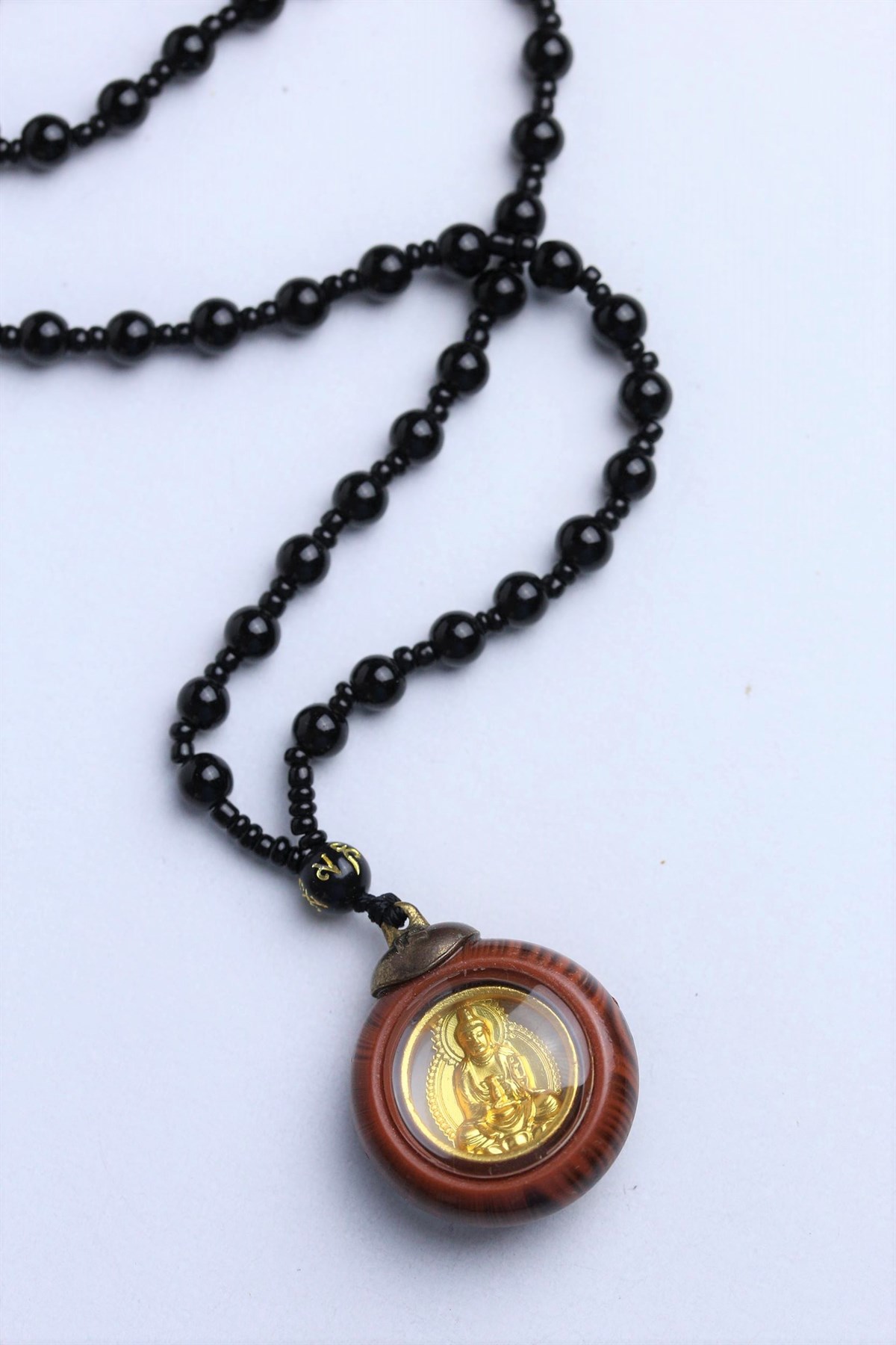 Buddha Detaylı Oniks Taşlı Tasarım Kolye - Şaman Butik Buddha Detaylı Oniks Taşlı Tasarım Kolye