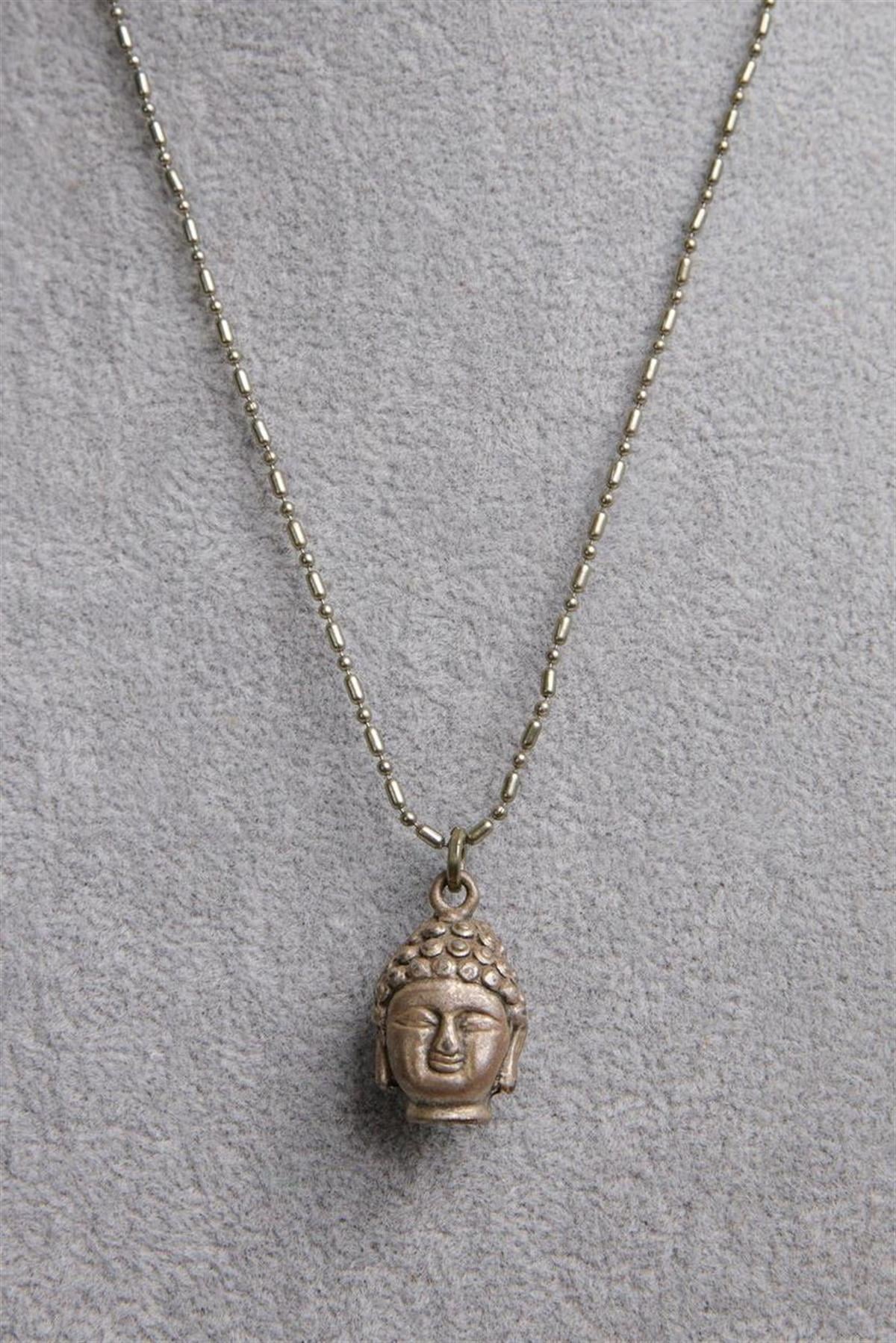  Buddha Detaylı Uzun Kolye