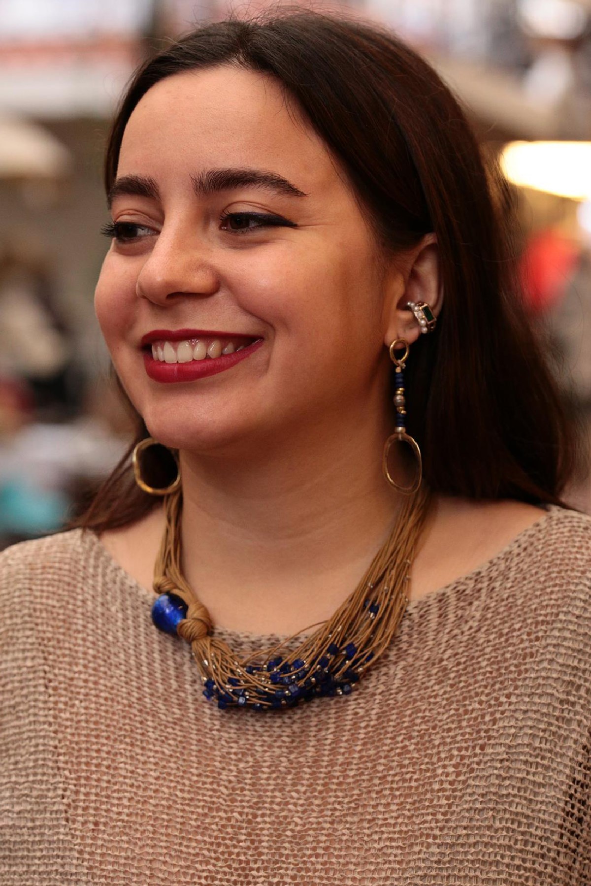 Cam Küre Detaylı Çoklu İpli Tasarım Kısa Kolye - Şaman Butik Cam Küre Detaylı Çoklu İpli Tasarım Kısa Kolye
