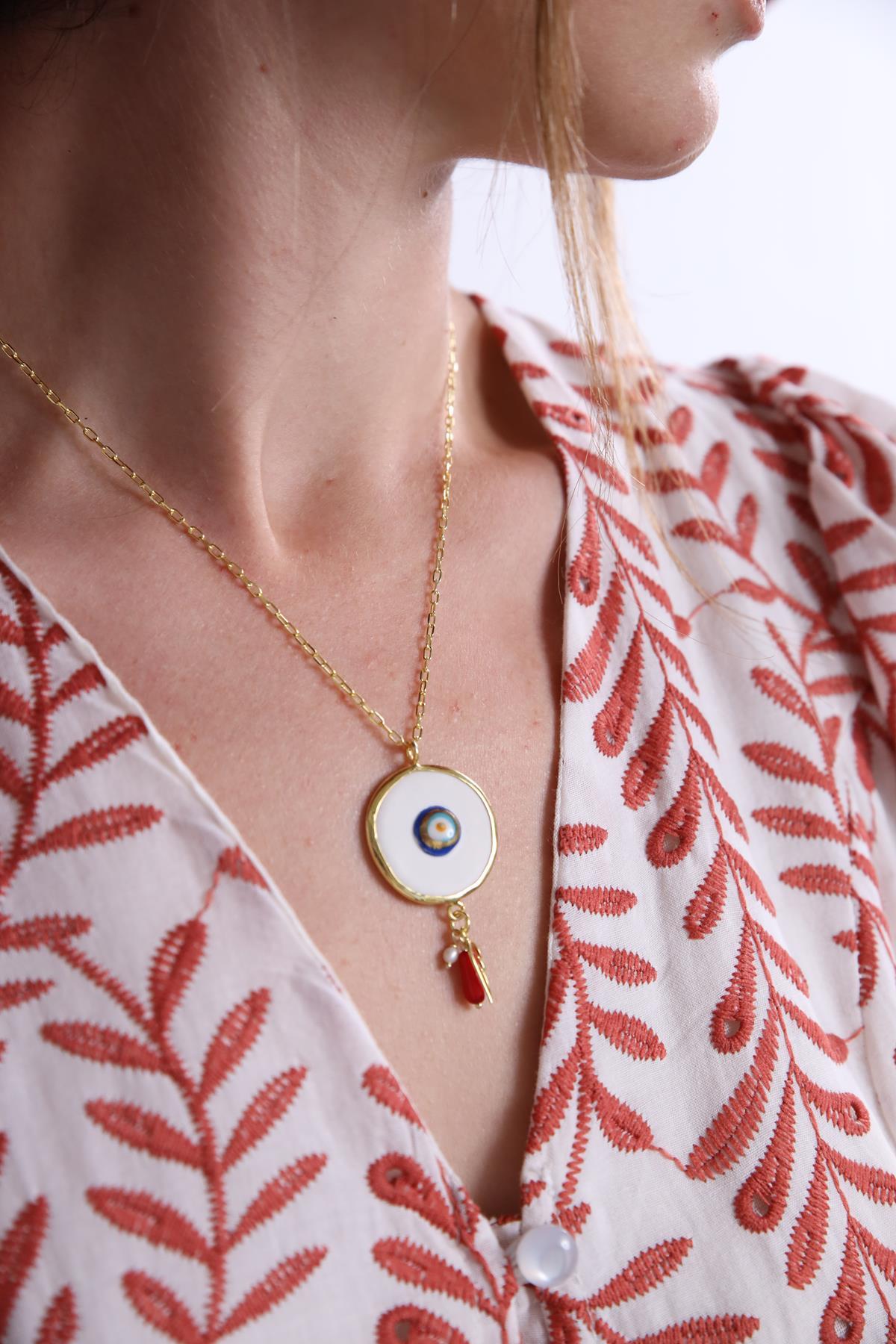 Fashion Evil Eye Beads Necklace Turkish Blue Eye Pendant Clavicle Women  Jewelry | eBay