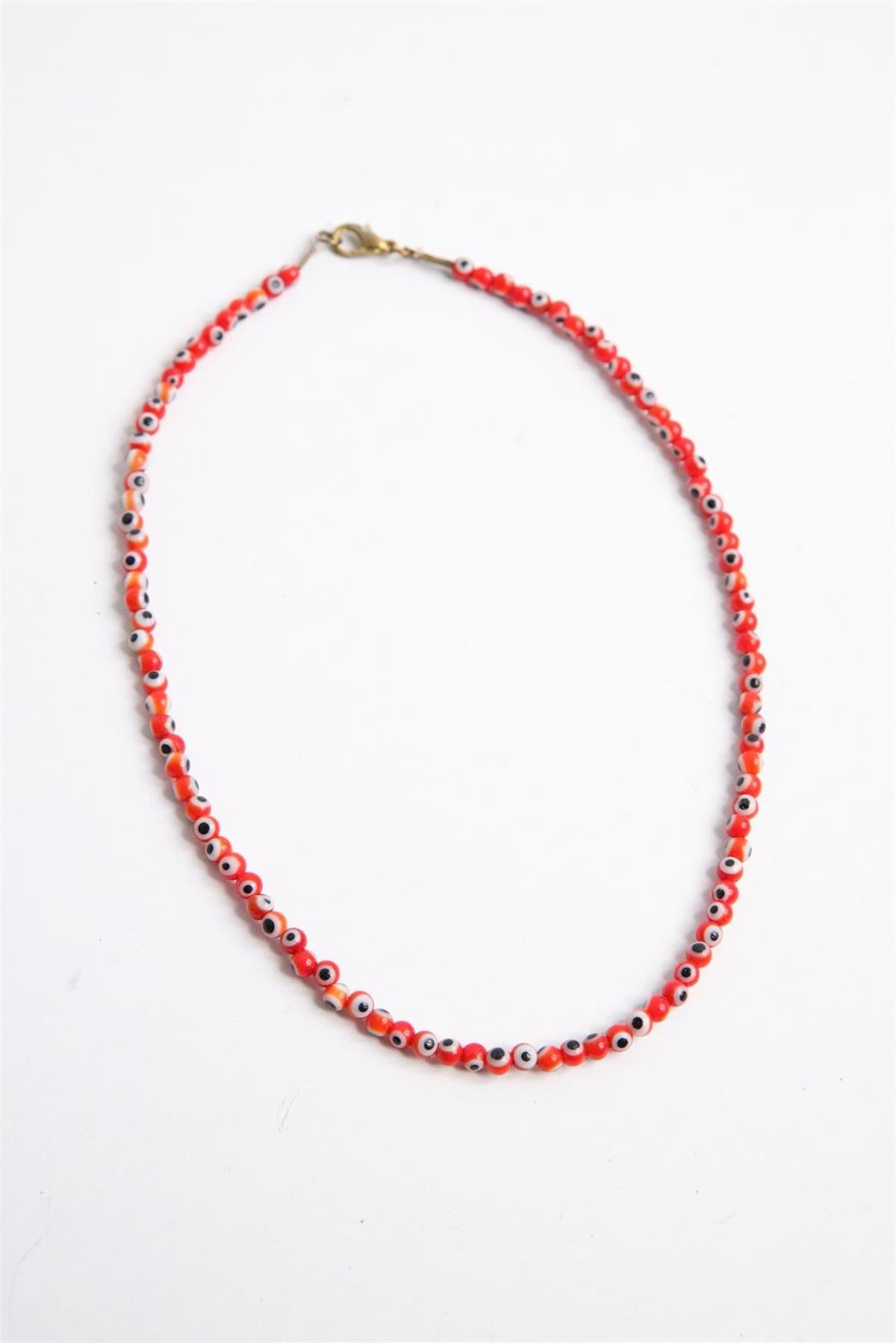 Red Evil Eye Bead Design Necklace Red Evil Eye Bead Design Necklace