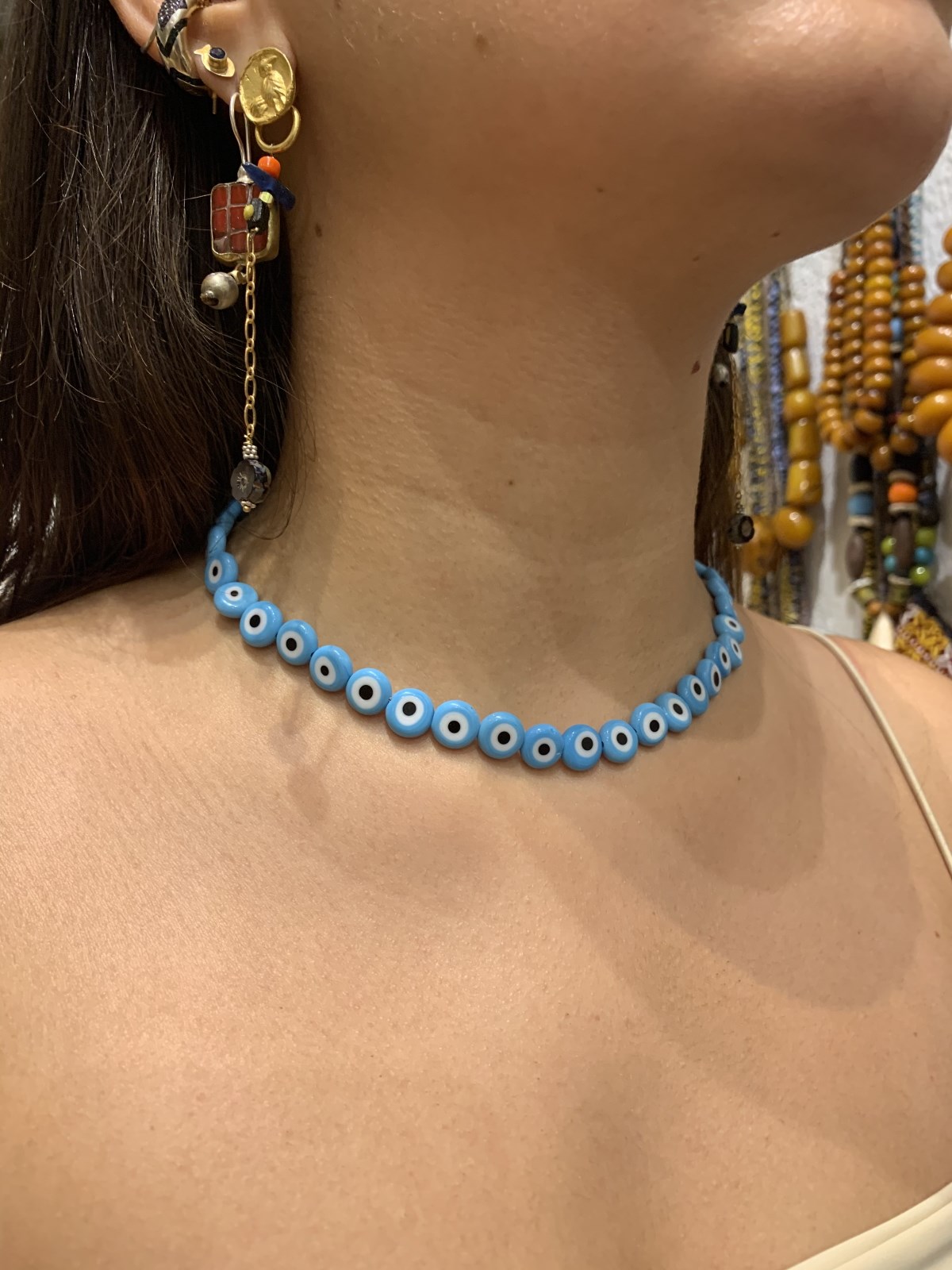 Blue Evil Eye Necklace - Şaman Butik | Shop Online