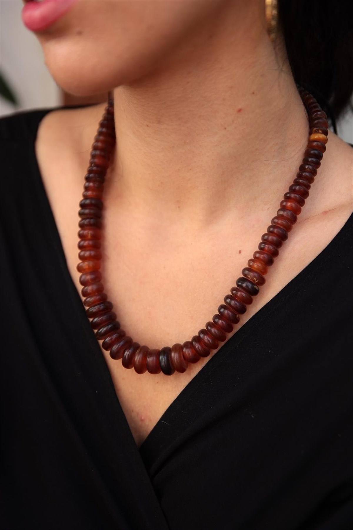  Reçine Boncuklu Ayarlanabilir Tasarım Kolye