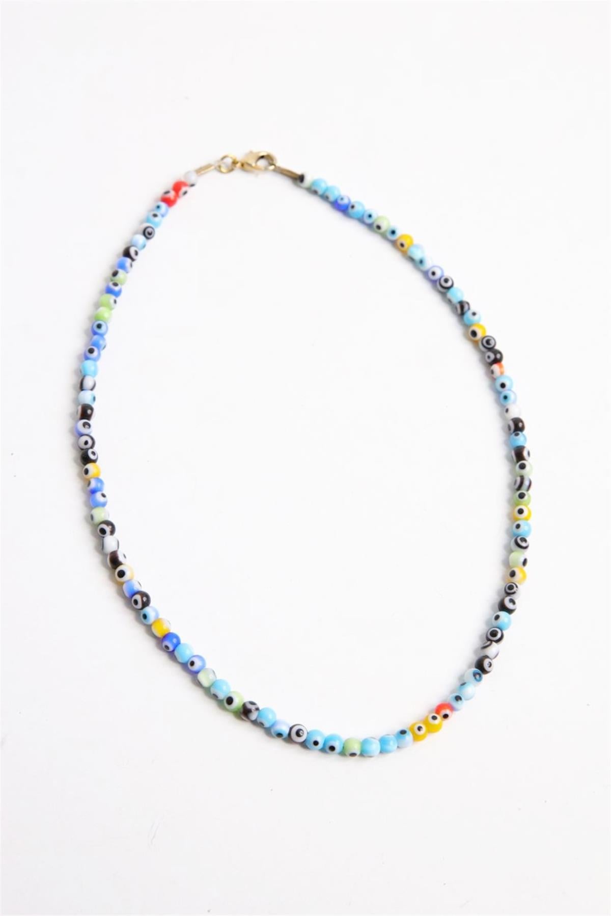 Colorful Evil Eye Design Necklace - Saman Butik | Shop Online Colorful Evil Eye Design Necklace