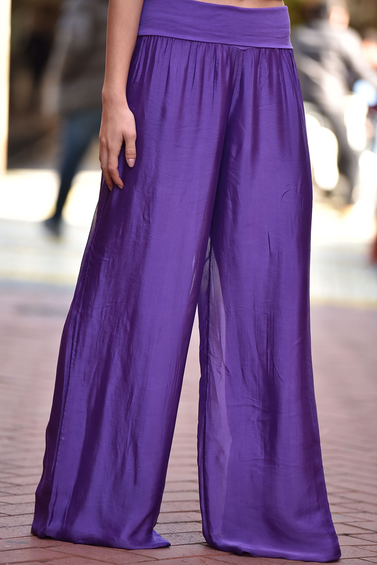 Purple Silk Pants - Şaman Butik | Boho Fashion