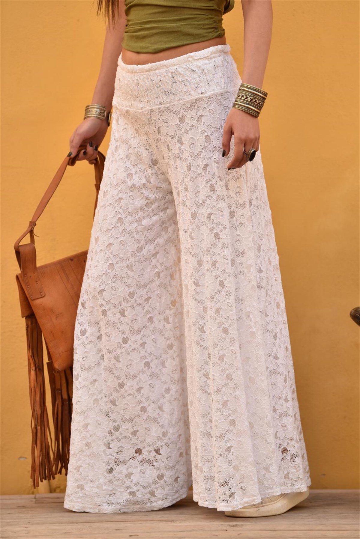 Beyaz Dantelli Pantolon - Şaman Butik - Bohem Giyim ve Aksesuar | Kadın &  Erkek