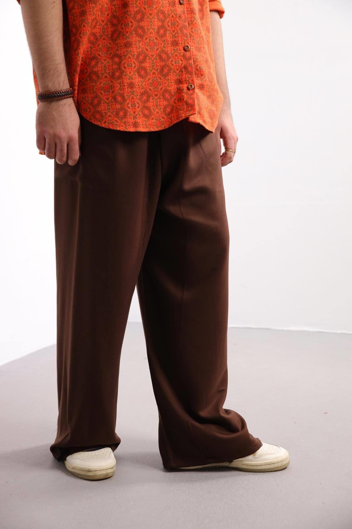  Kahverengi Kışlık Balıkçı Pantolon