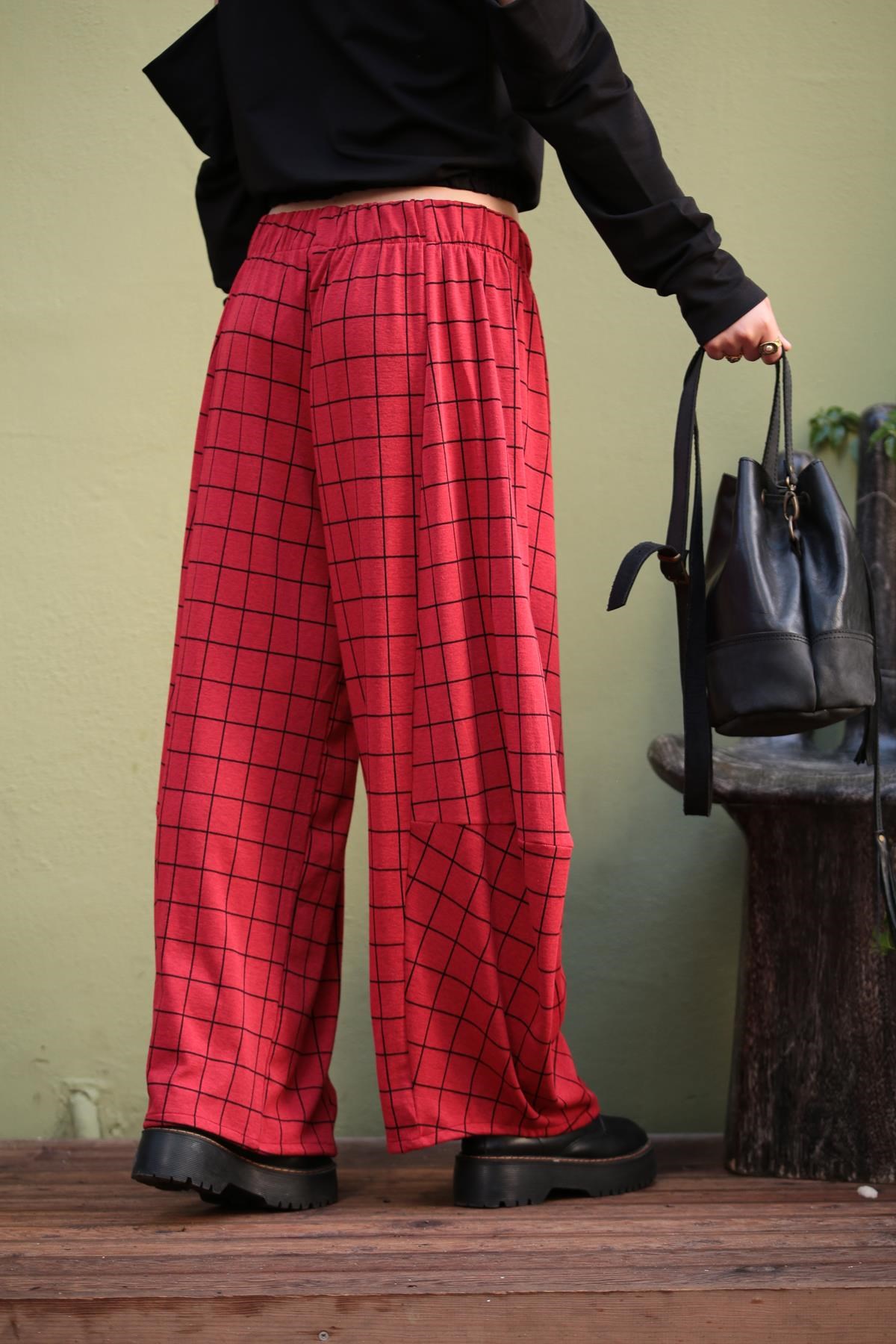 Kırmızı Kareli Pantolon - Şaman Butik - Bohem Giyim ve Aksesuar | Kadın &  Erkek