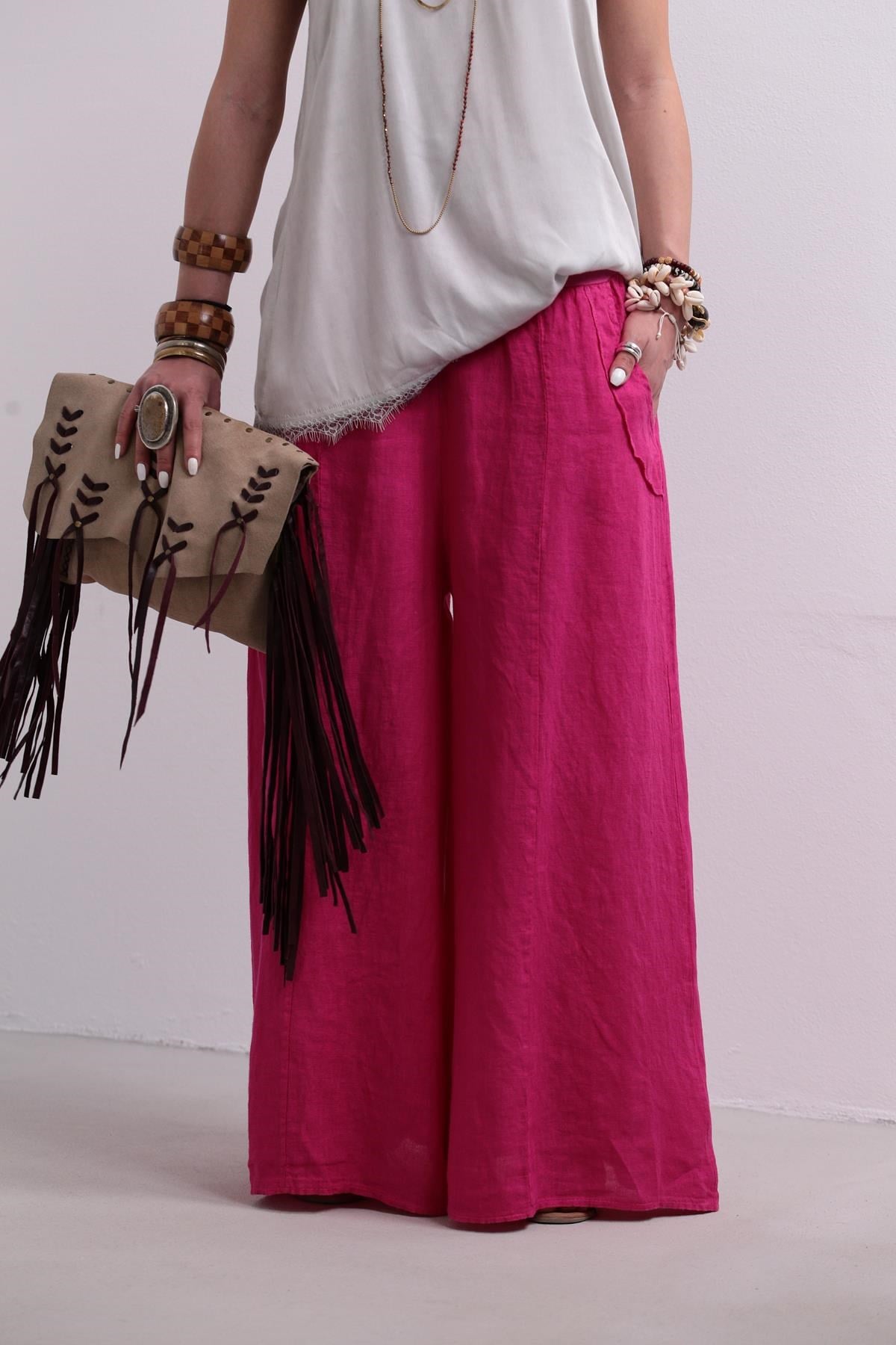  Pembe Asena Pantolon