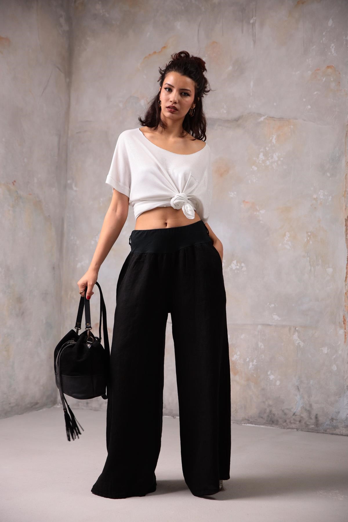Black Asena Pants - Saman Butik | Boho Fashion Black Asena Pants