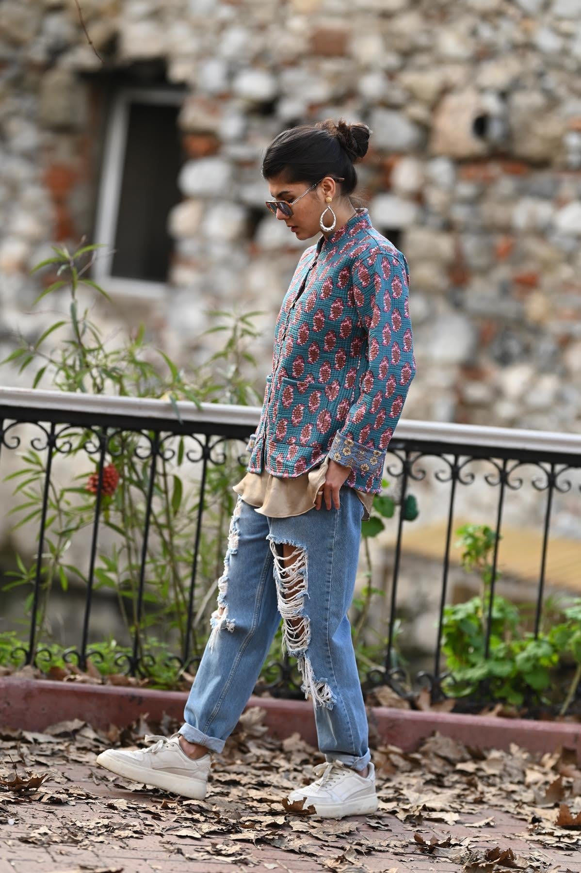 Renkli Çift Taraflı Kapitone Ceket