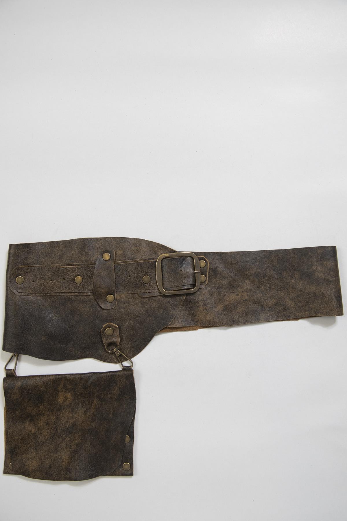 Renkli Deri Cepli Kemer