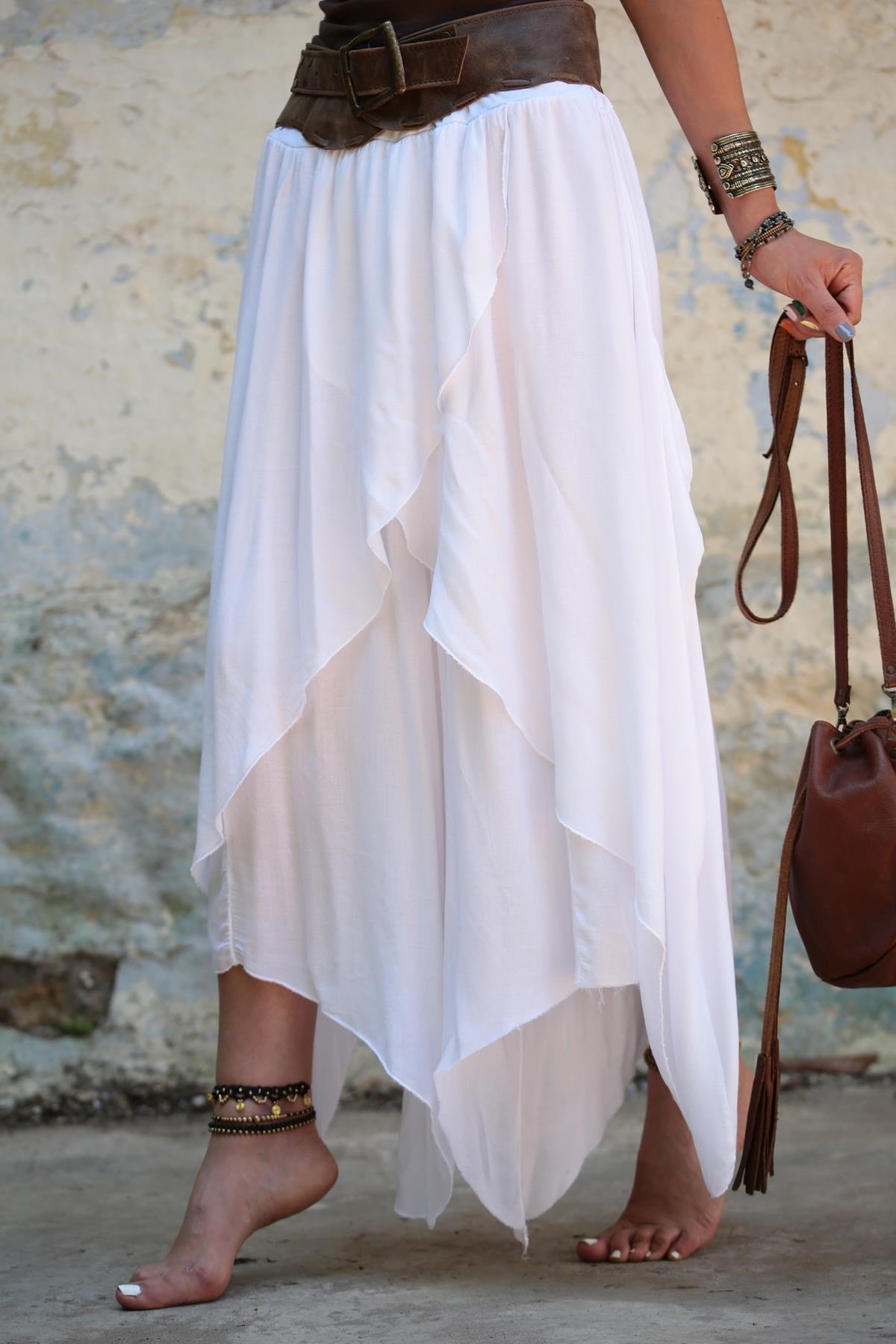  Beyaz Pamuk Kelebek Şalvar