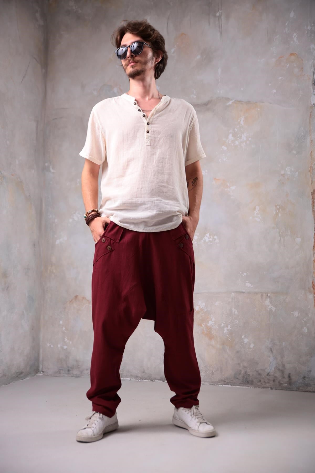  Bordo Loris Erkek Pantolon