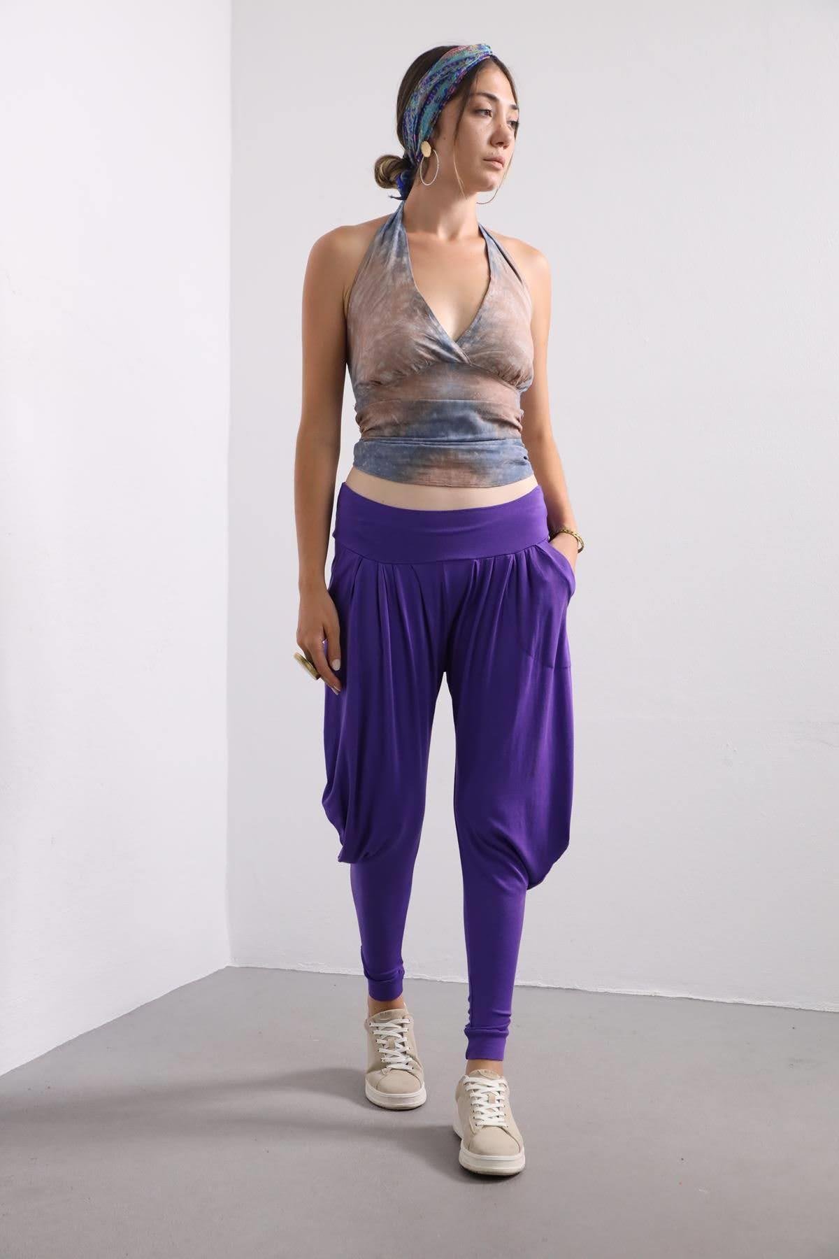  Mor Penye Dar Paça Şalvar